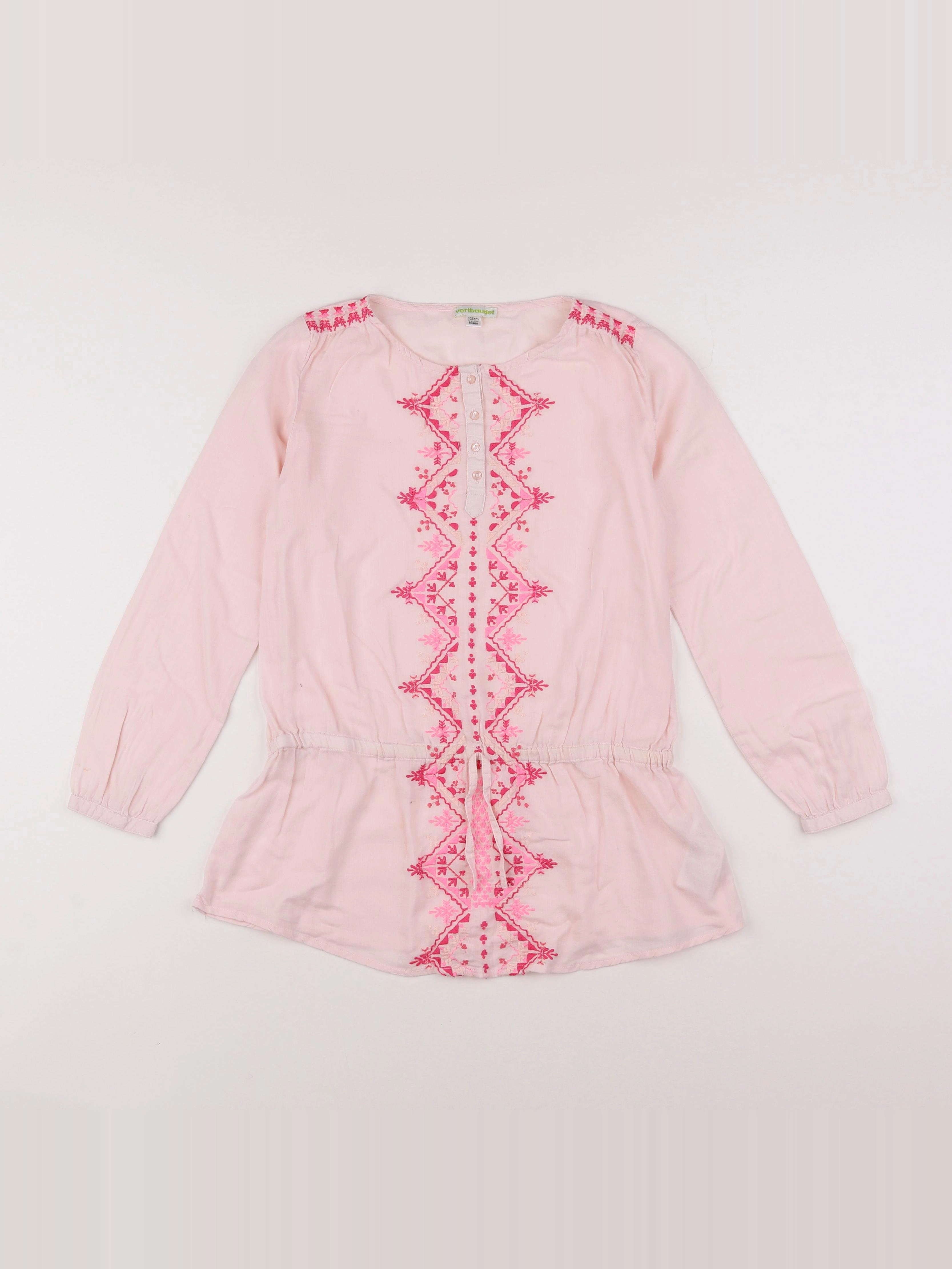 Vertbaudet - blouse rose - 10 ans