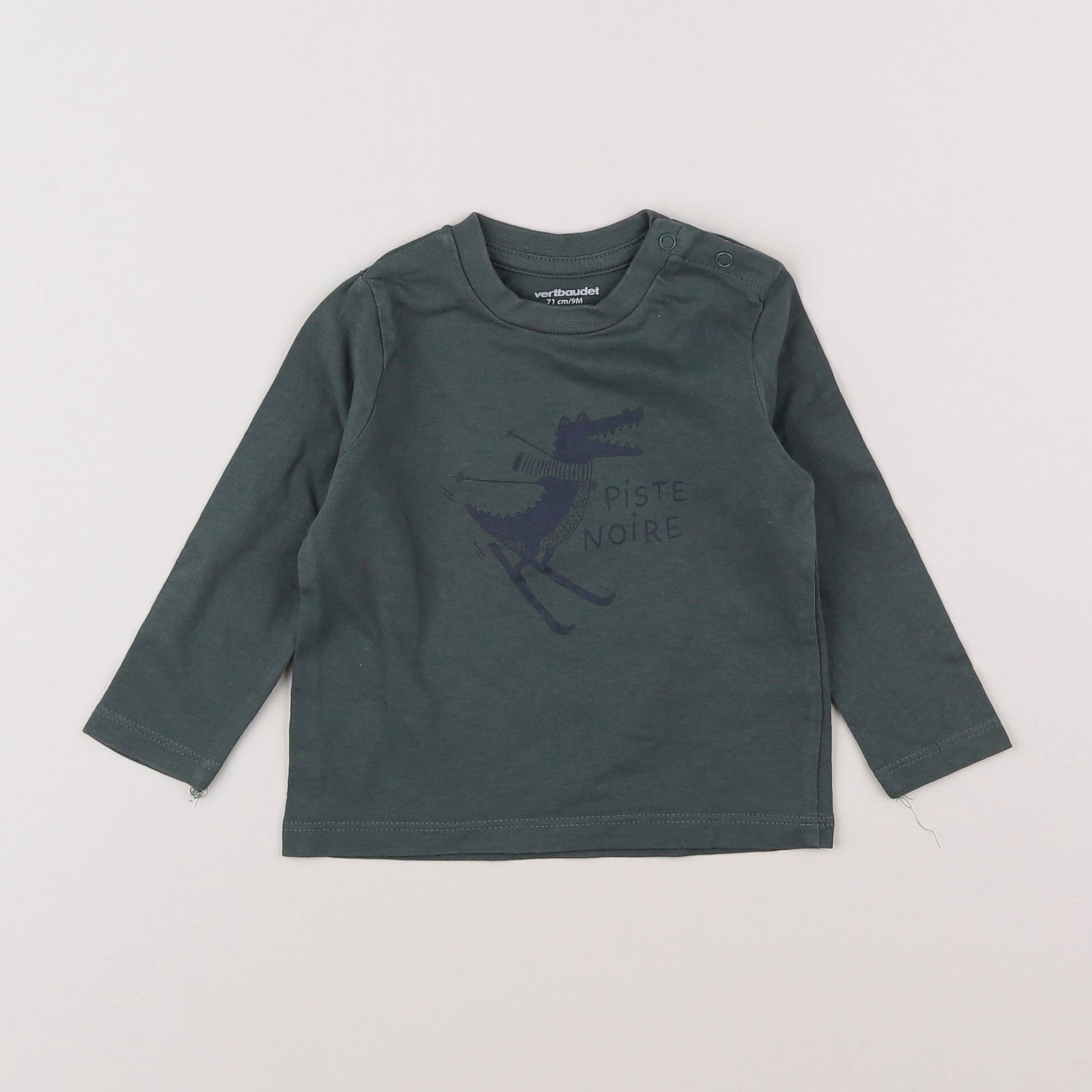 Vertbaudet - tee-shirt vert - 9 mois