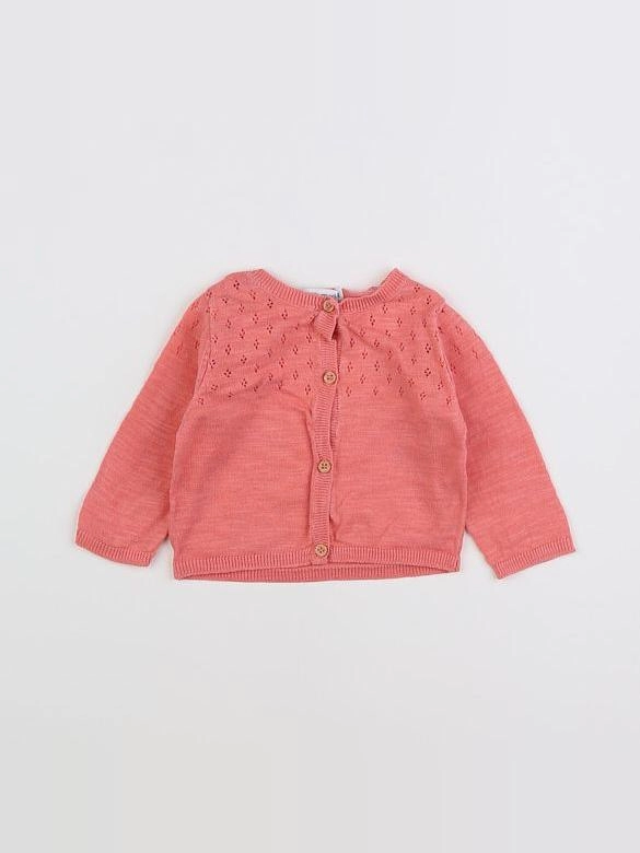 Vertbaudet - gilet rose - 3 mois