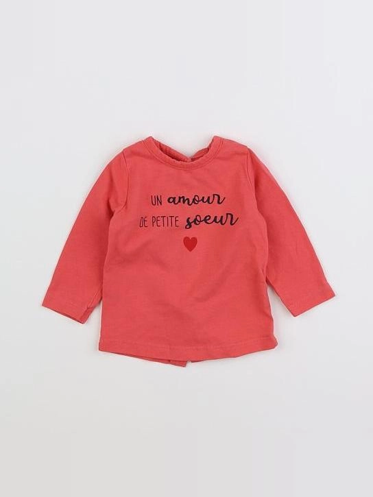 Vertbaudet - tee-shirt rose - 3 mois