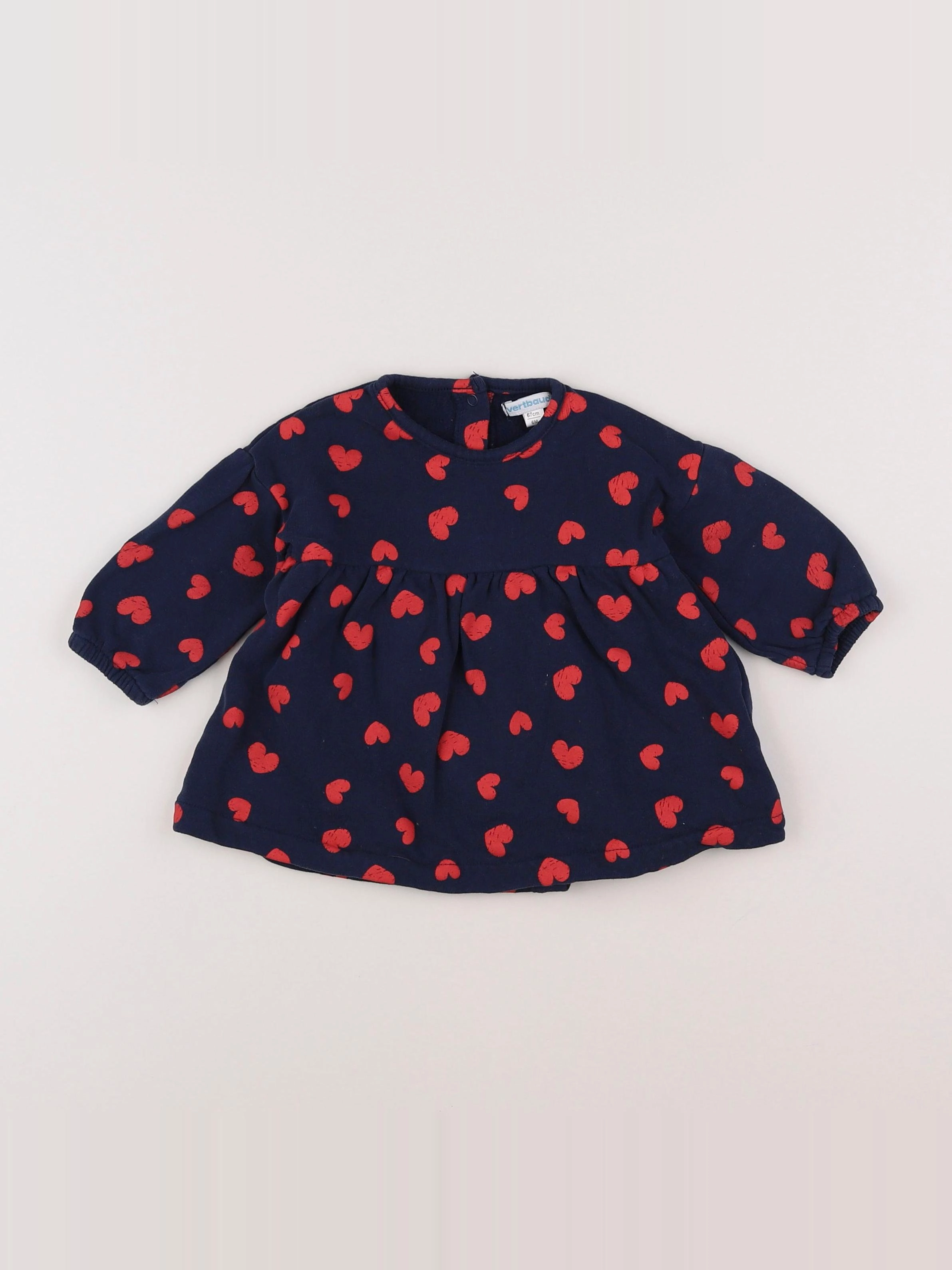 Vertbaudet - robe bleu - 6 mois