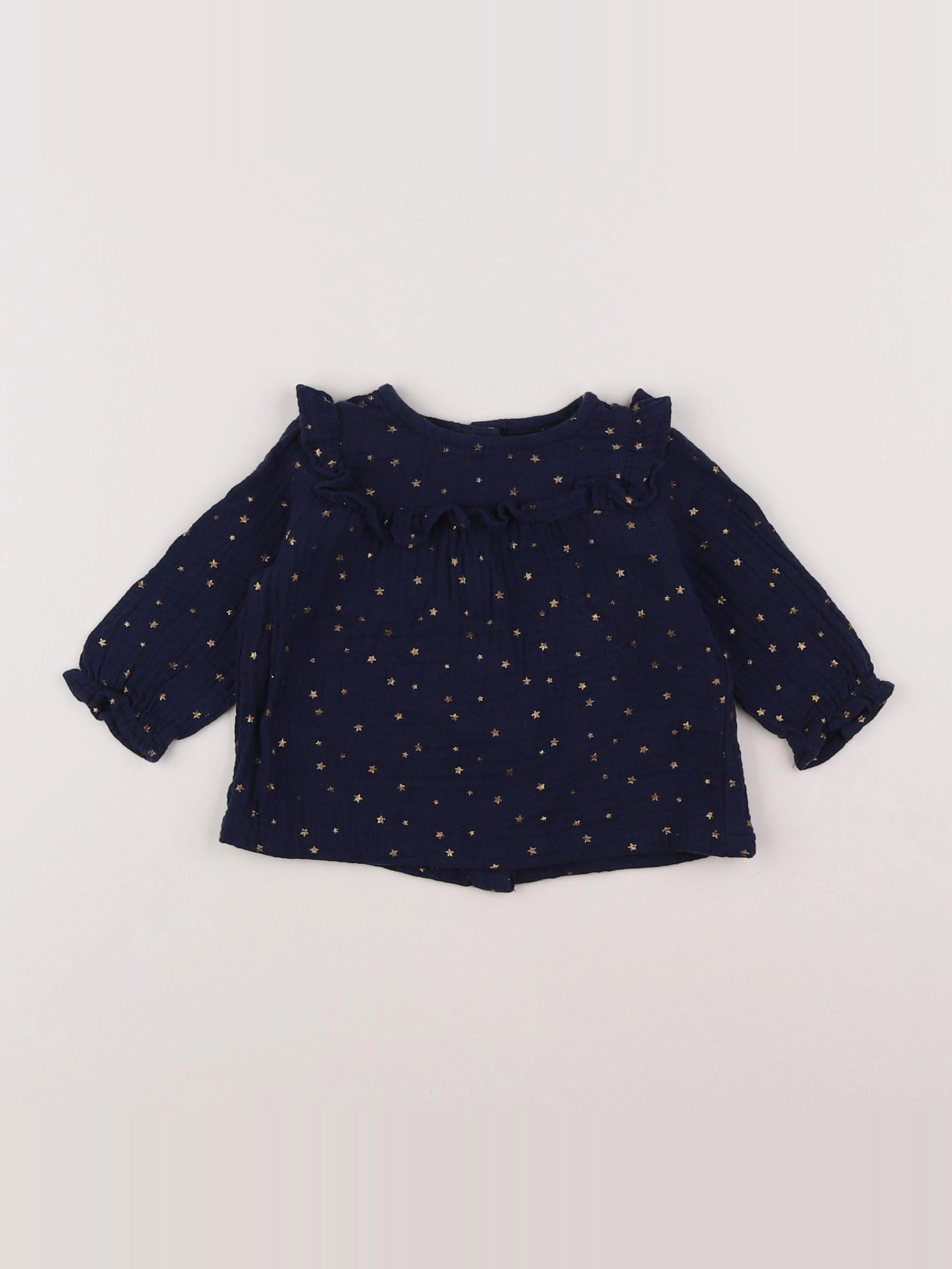 Vertbaudet - blouse bleu - 6 mois