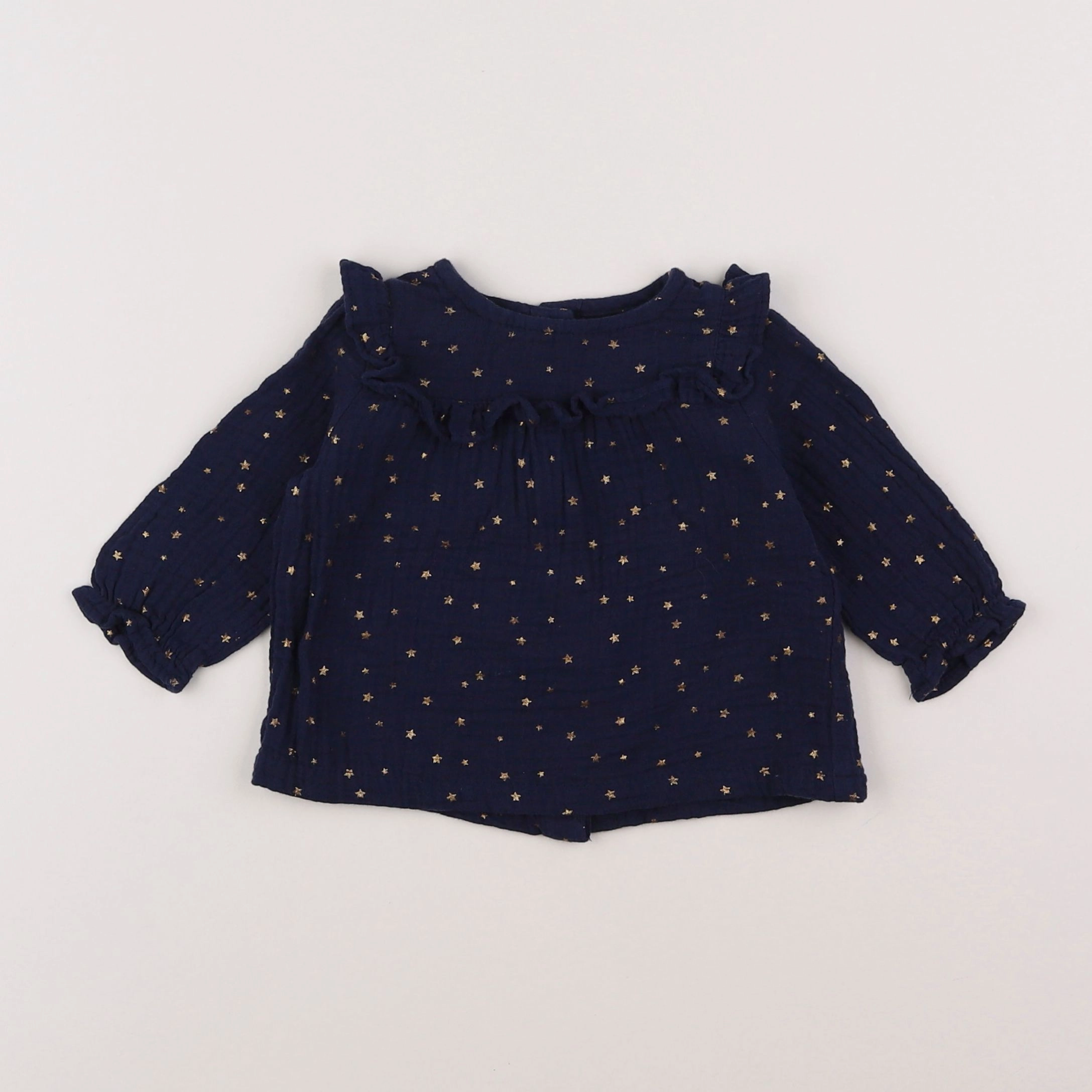 Vertbaudet - blouse bleu - 6 mois