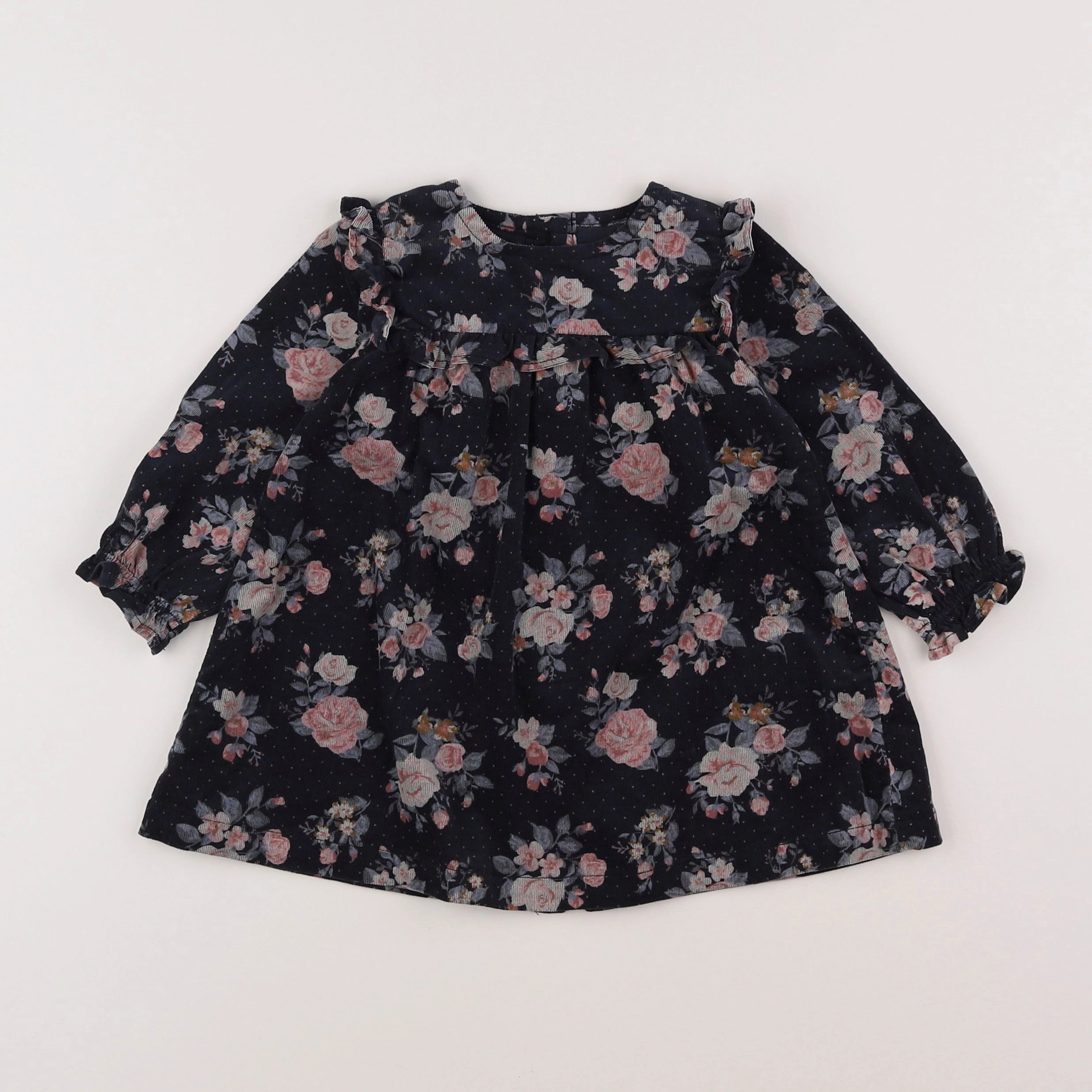 Vertbaudet - robe bleu - 9 mois