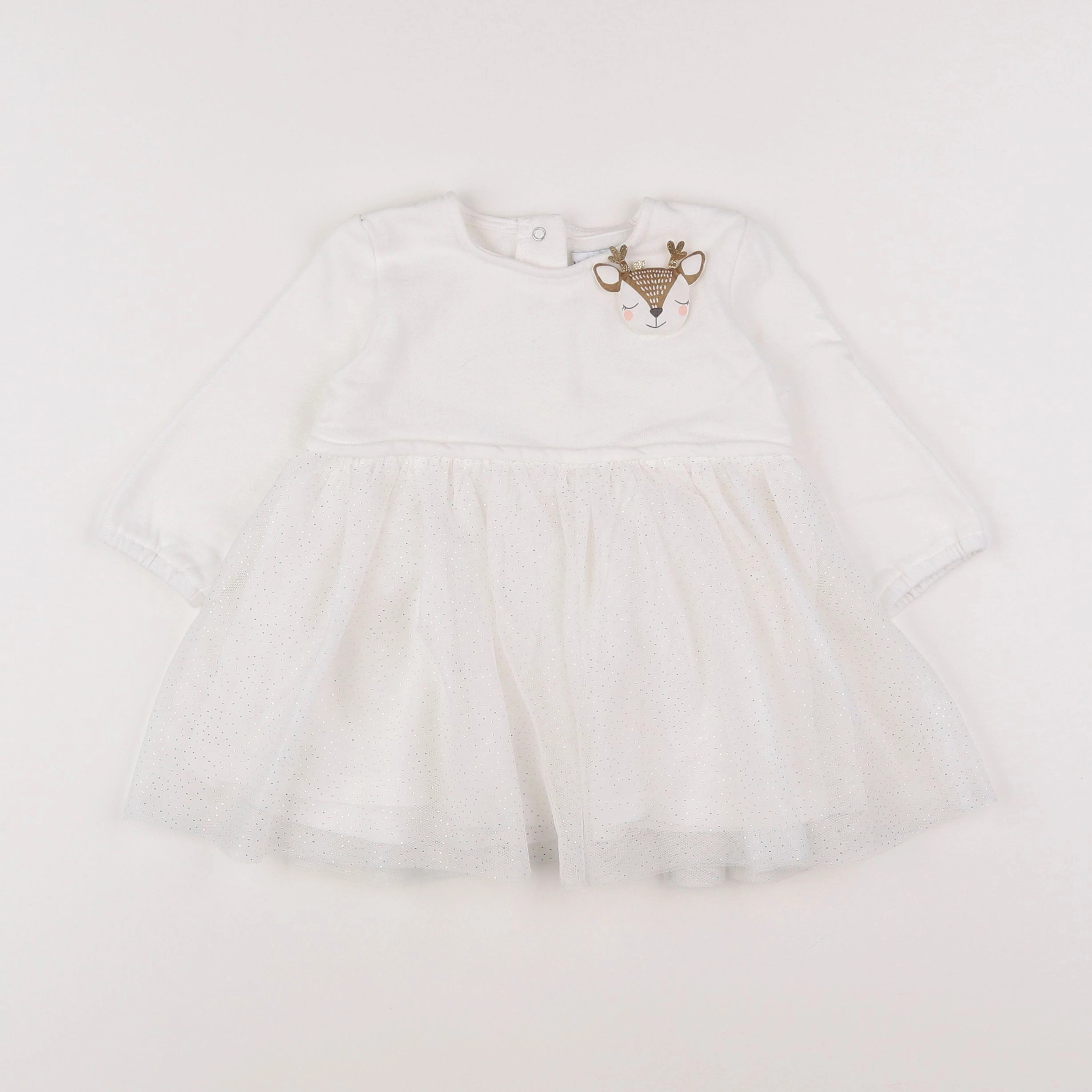 Vertbaudet - robe blanc - 12 mois