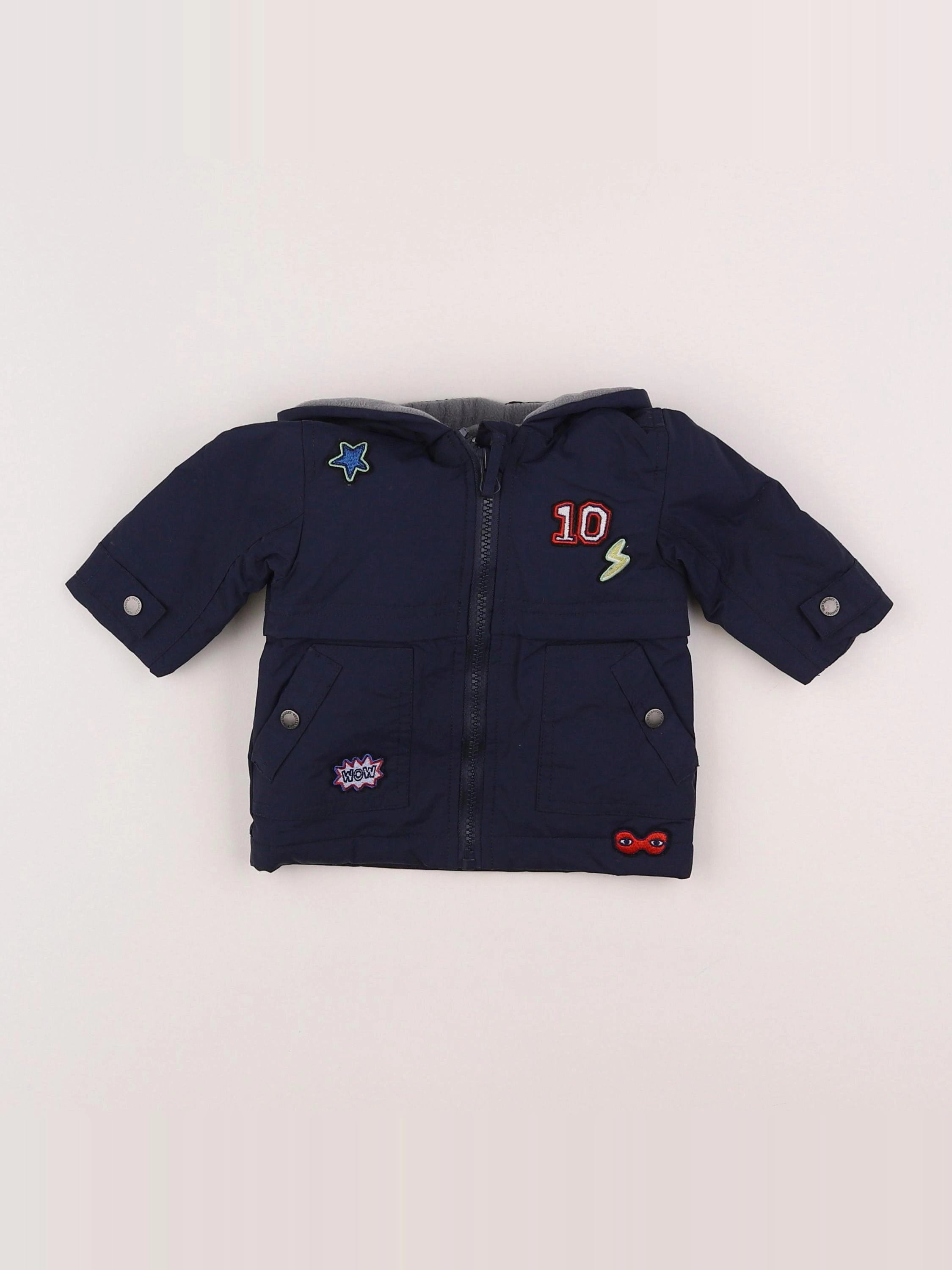 Vertbaudet - parka bleu - 3 mois