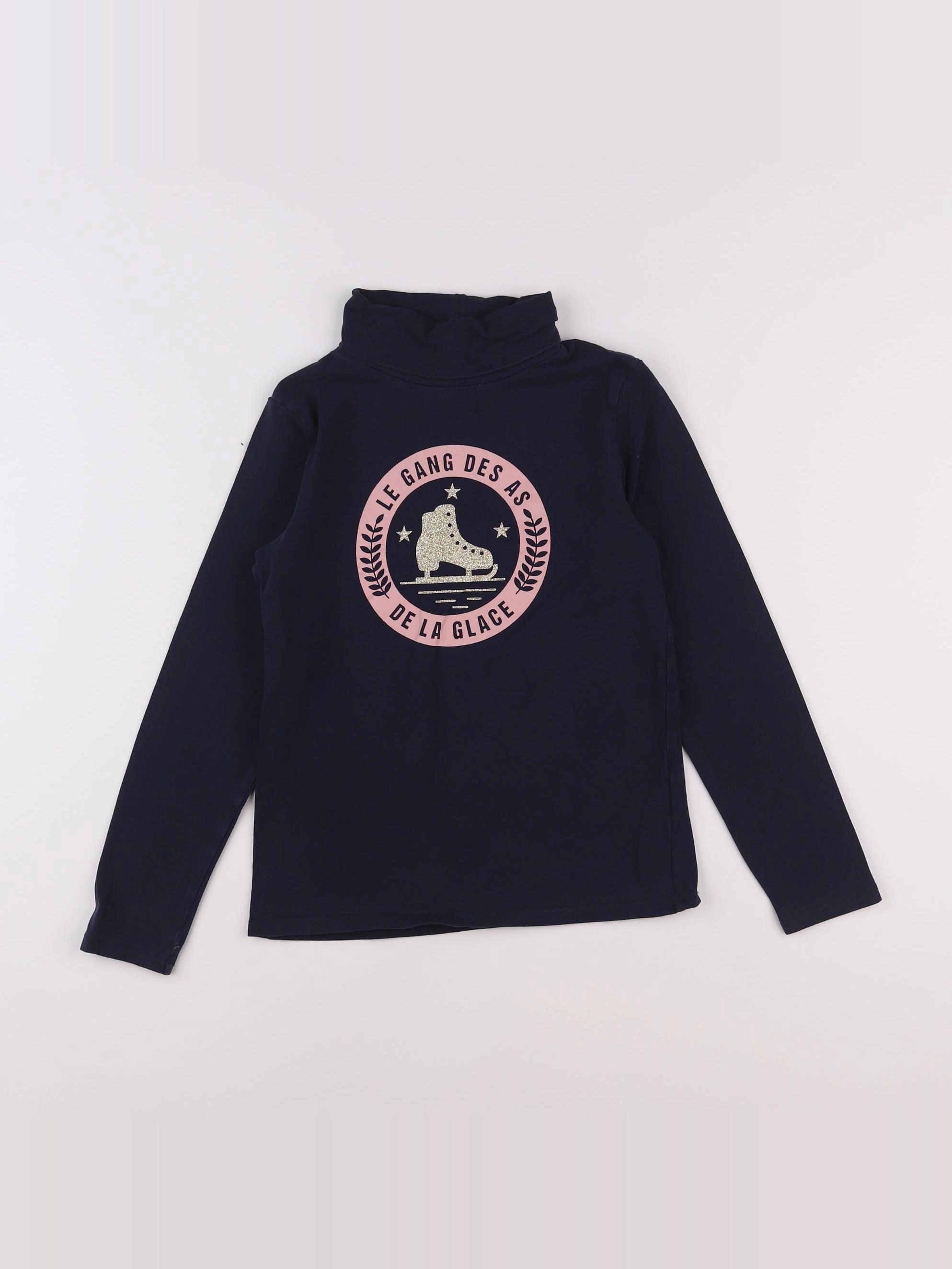 Vertbaudet - sous-pull bleu, rose - 10 ans