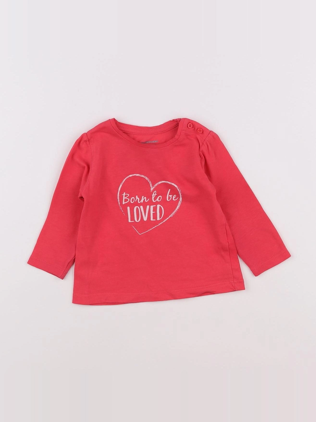 Vertbaudet - tee-shirt rose - 6 mois