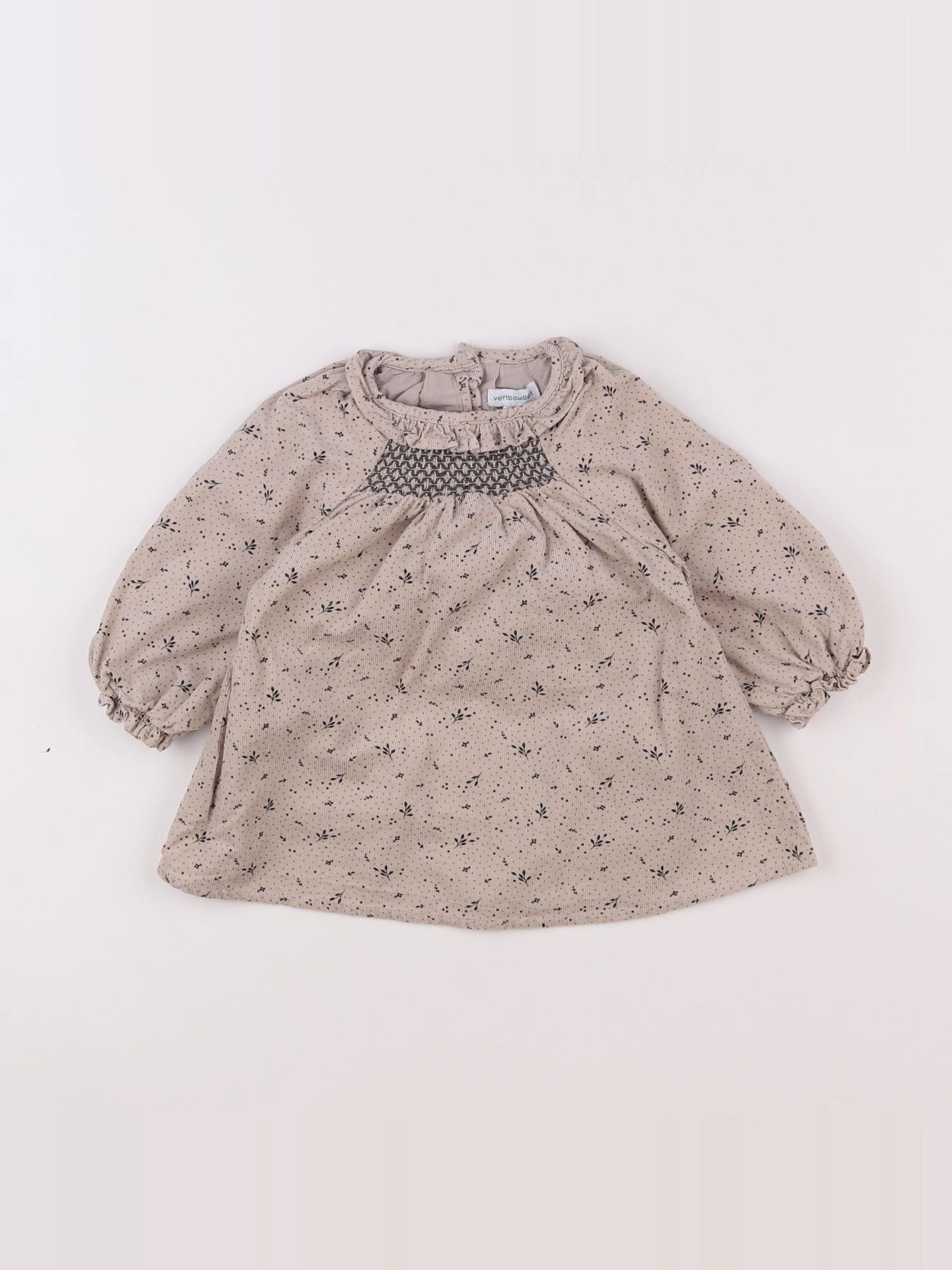 Vertbaudet - robe marron - 6 mois