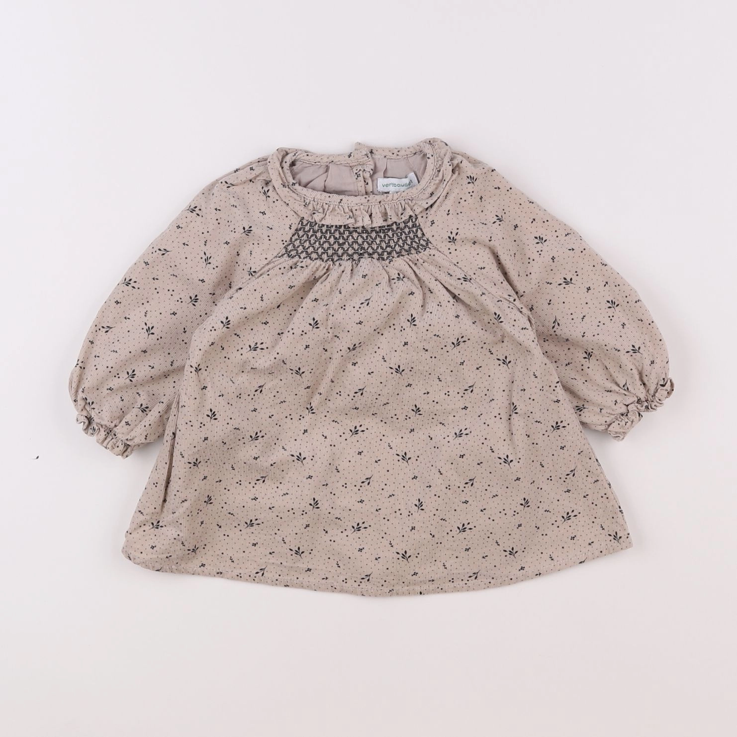 Vertbaudet - robe marron - 6 mois