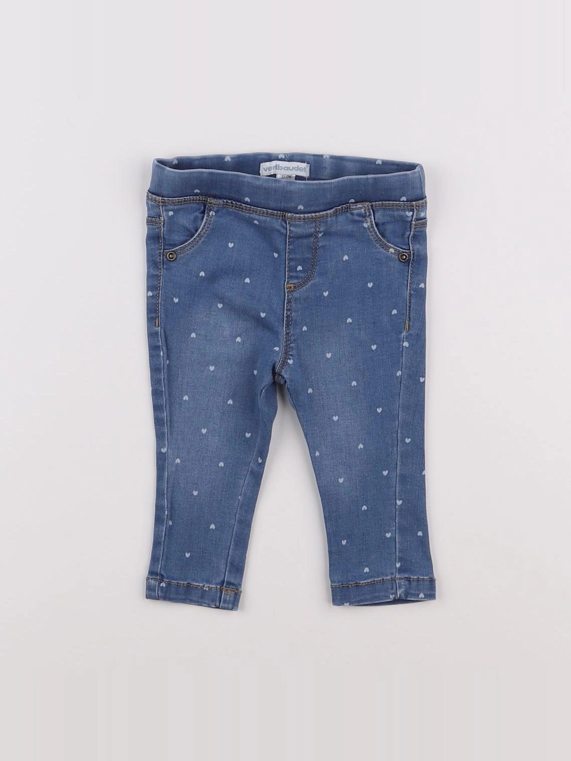Vertbaudet - jegging bleu - 6 mois