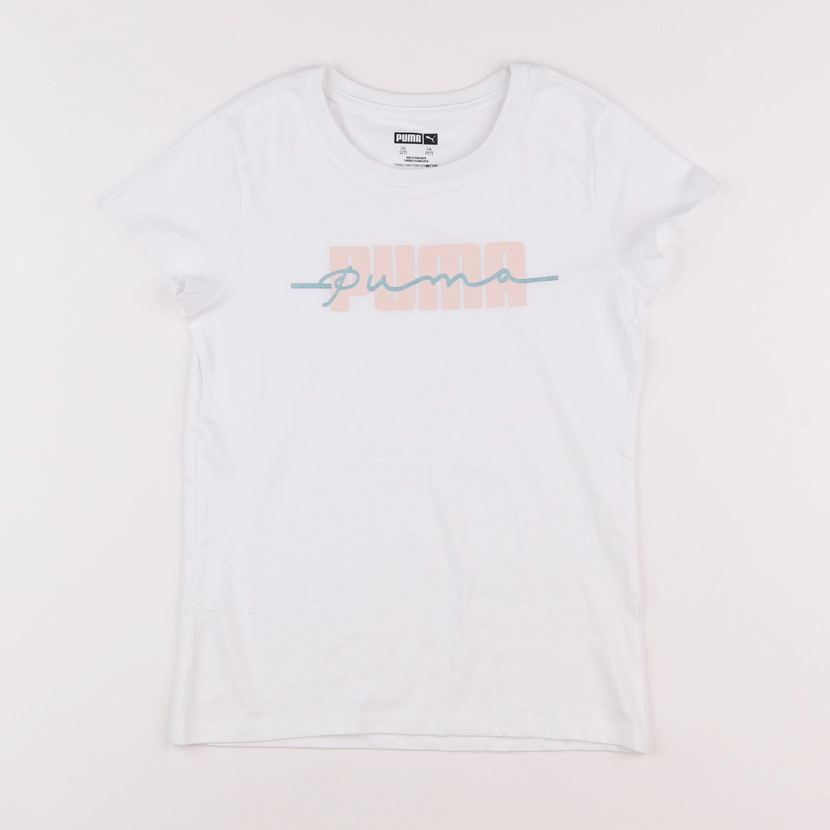 Puma - tee-shirt blanc - 7 ans