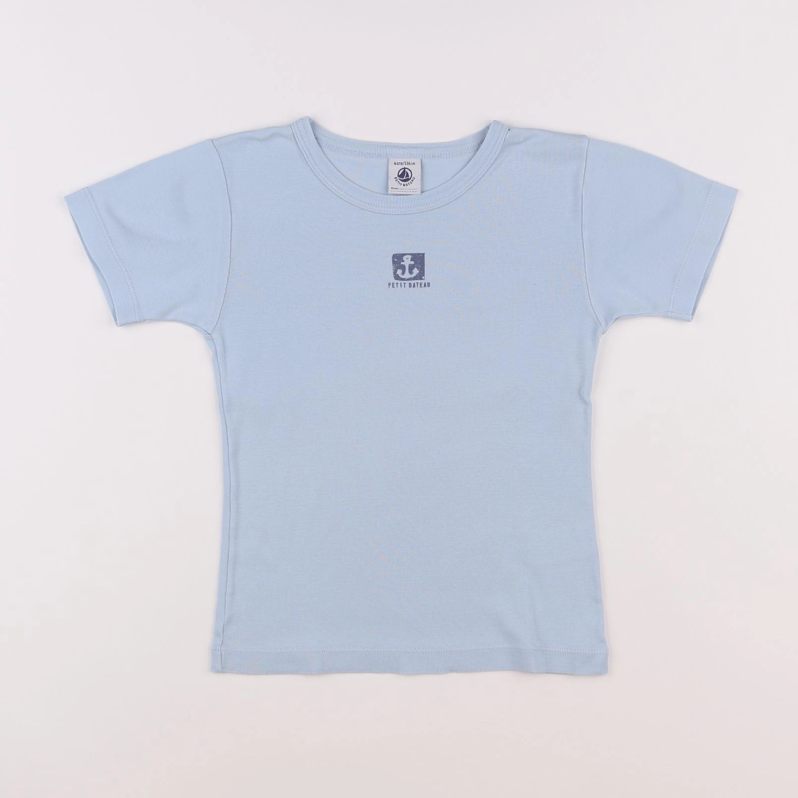 Petit Bateau - maillot de corps bleu - 6 ans