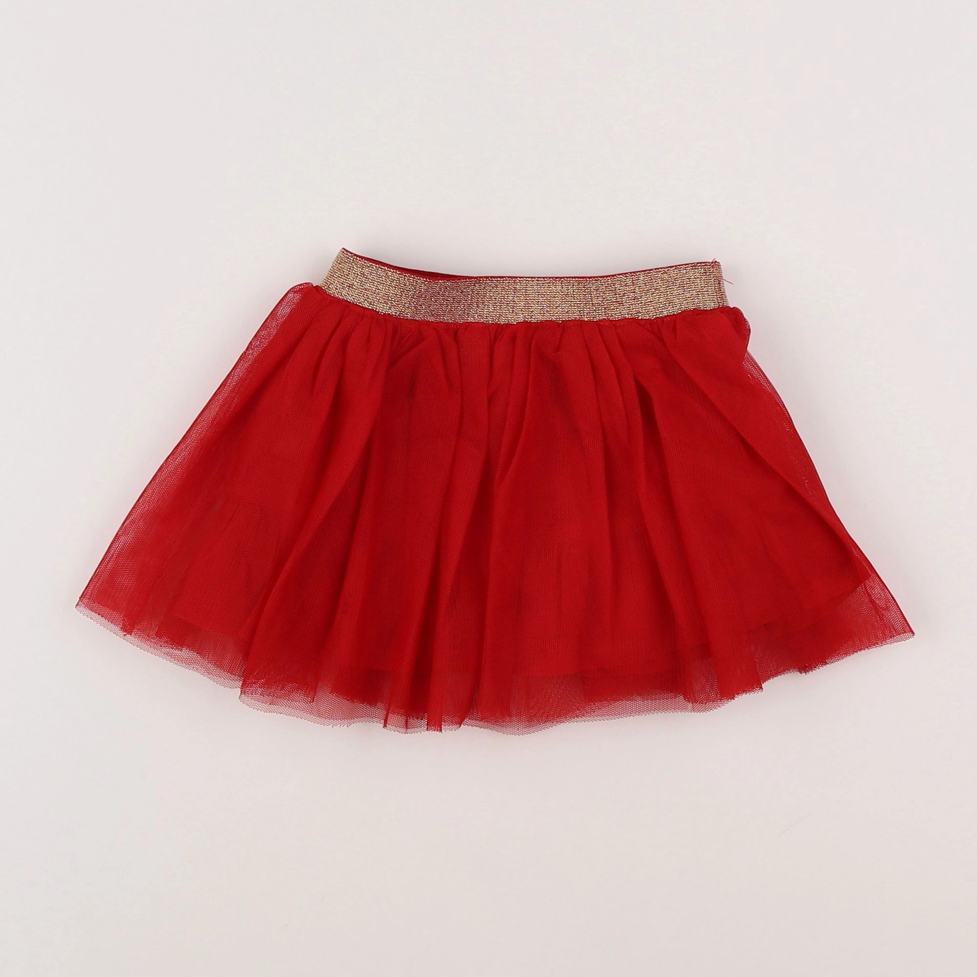 Vertbaudet - jupe rouge - 18 mois