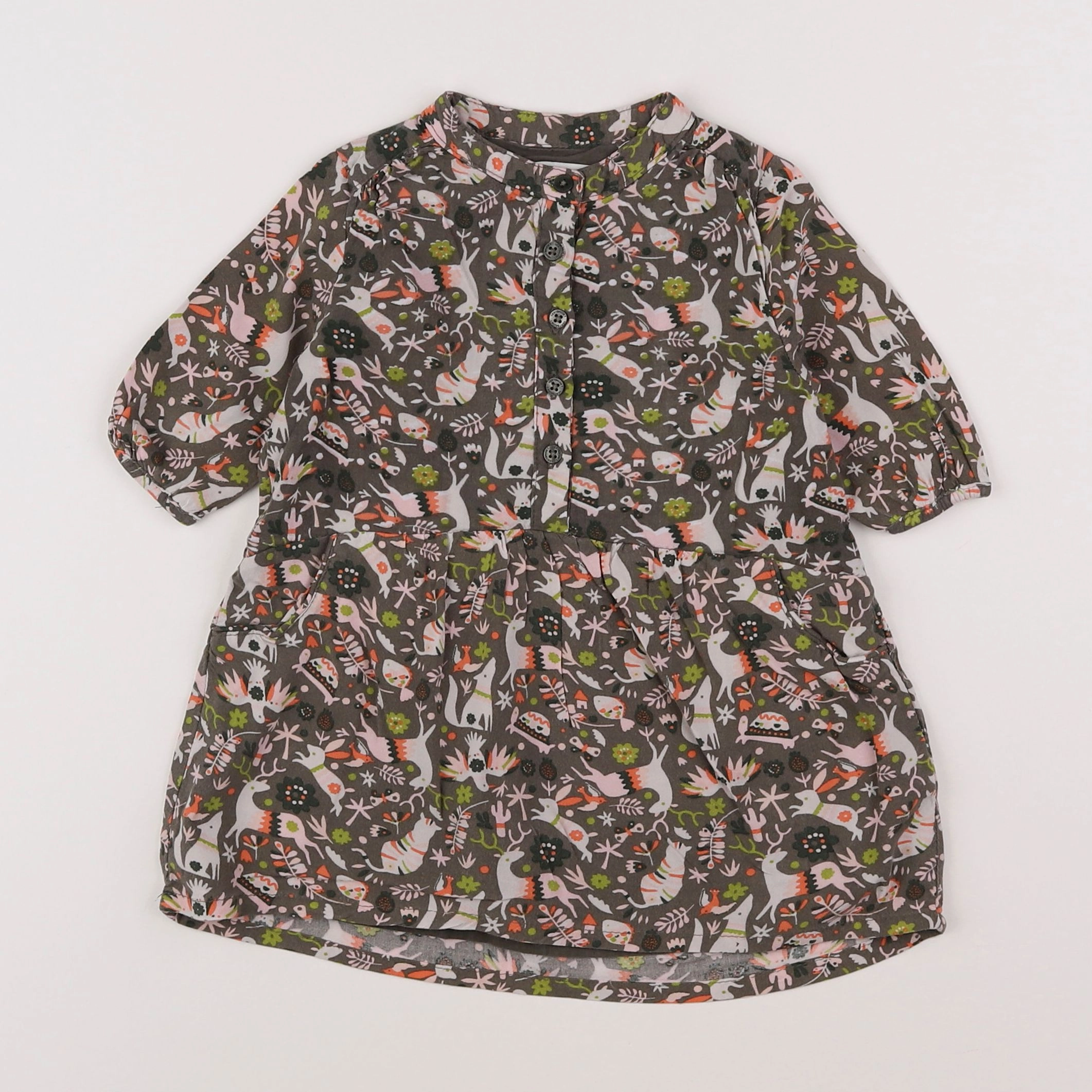 Vertbaudet - robe multicolore - 2 ans
