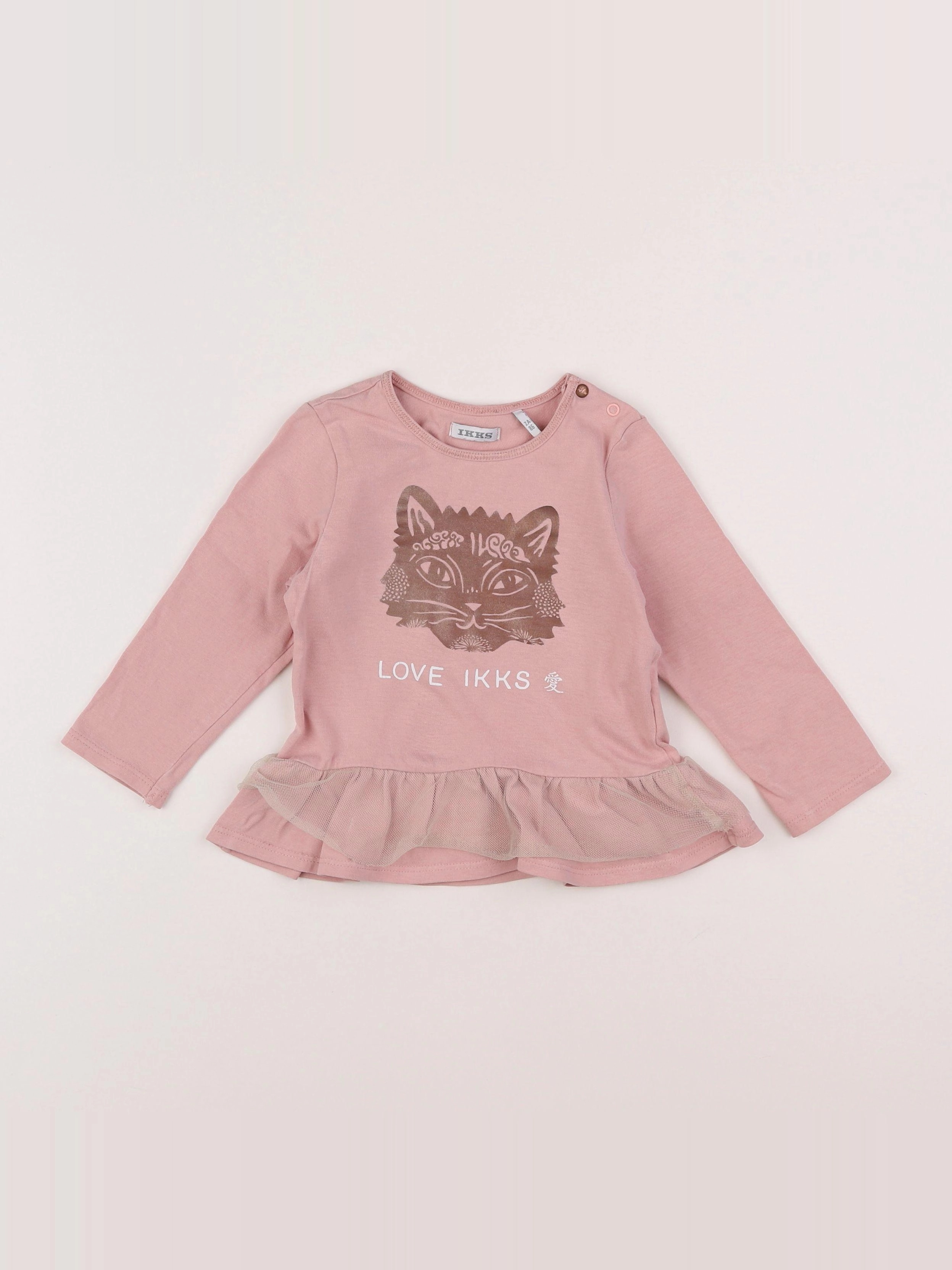 IKKS - tee-shirt rose - 2 ans