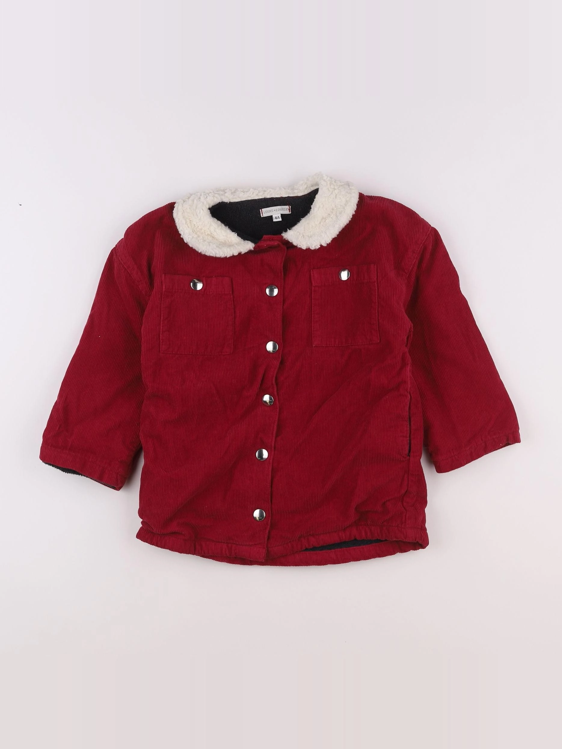 Louis Louise - veste doublé rouge - 4 ans