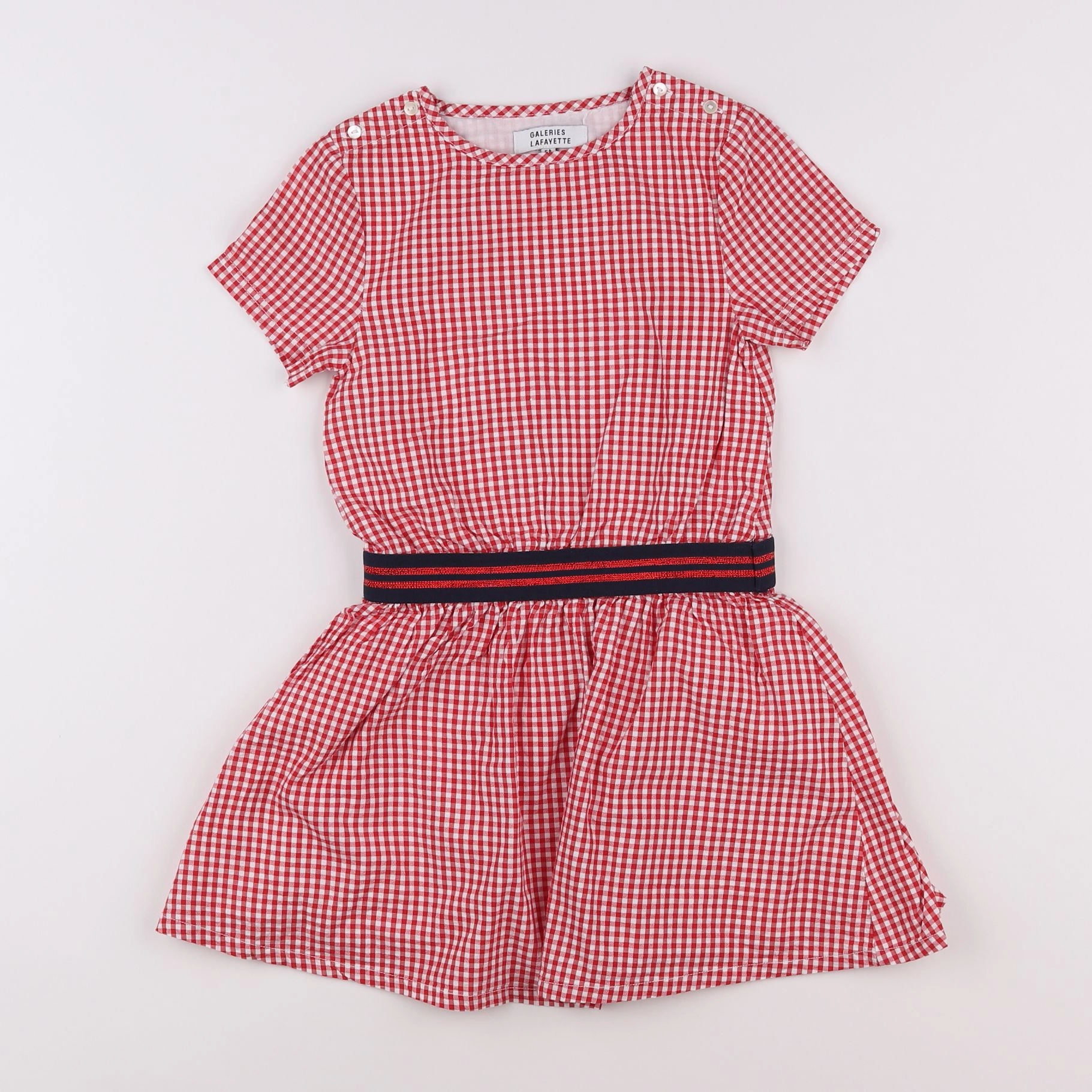 Galeries Lafayette - robe blanc, rouge - 5 ans