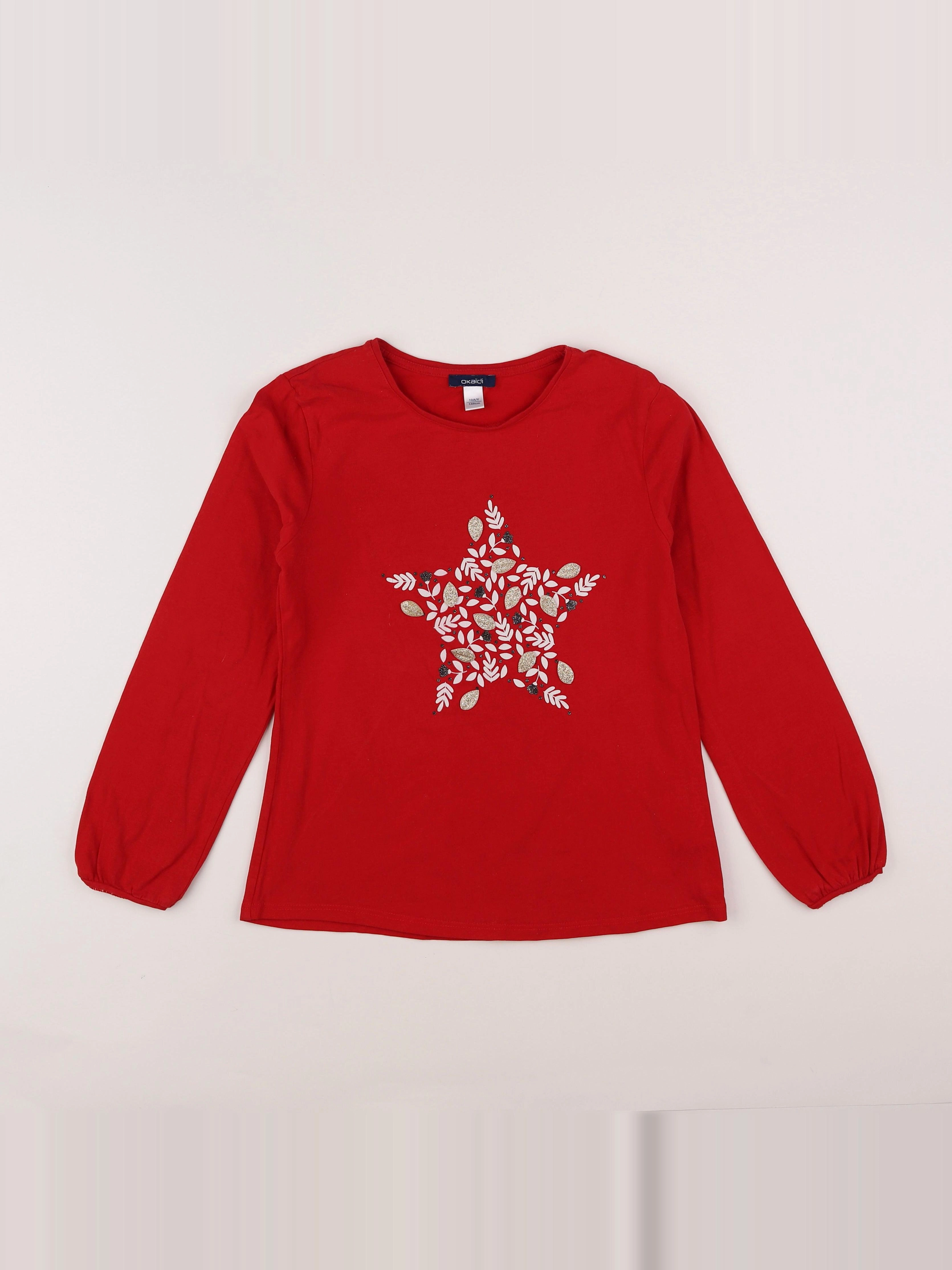 Okaidi - tee-shirt rouge - 10 ans