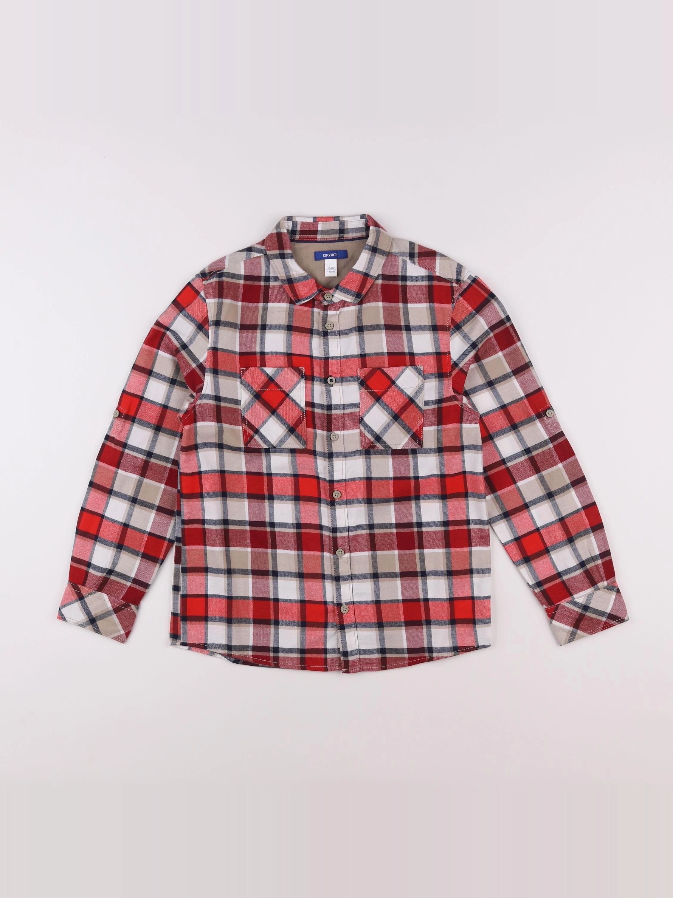 Okaidi - chemise rouge - 10 ans