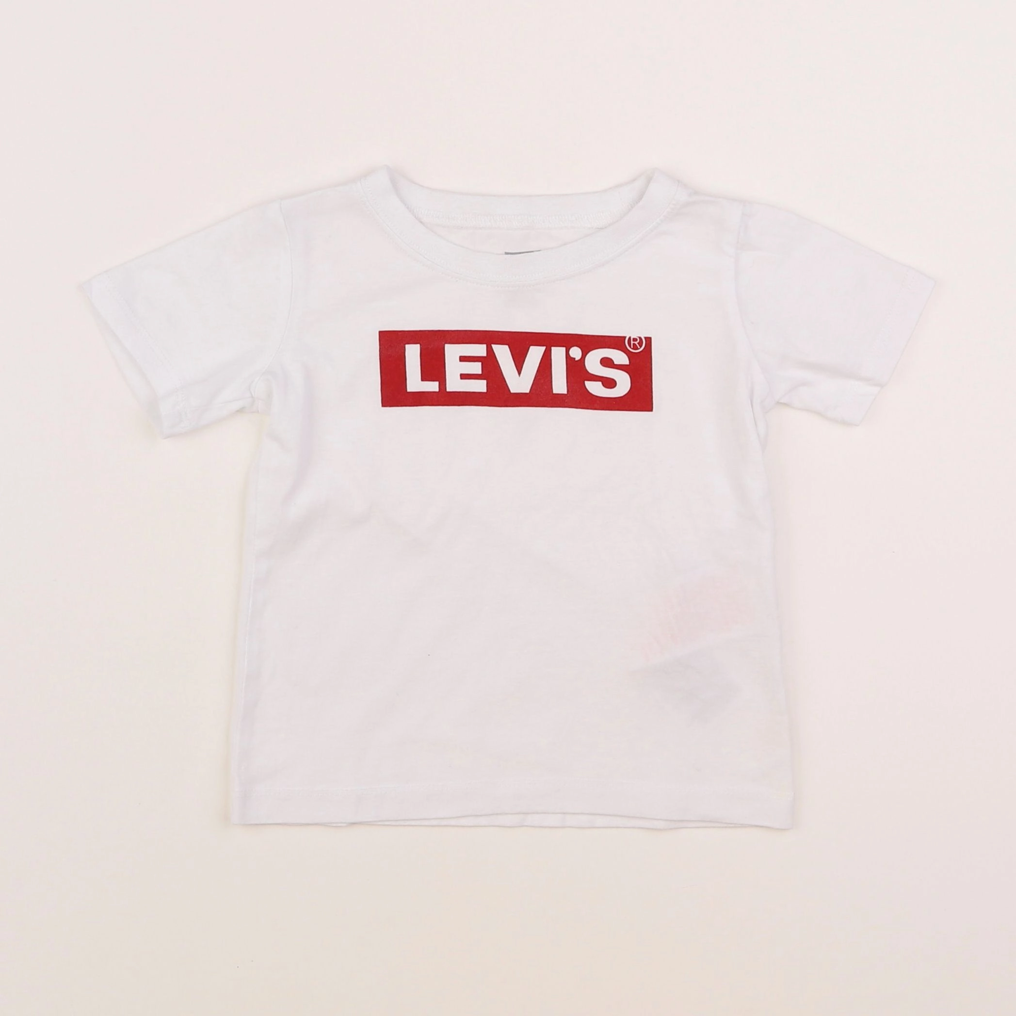 Levi's - tee-shirt blanc, rouge - 2 ans