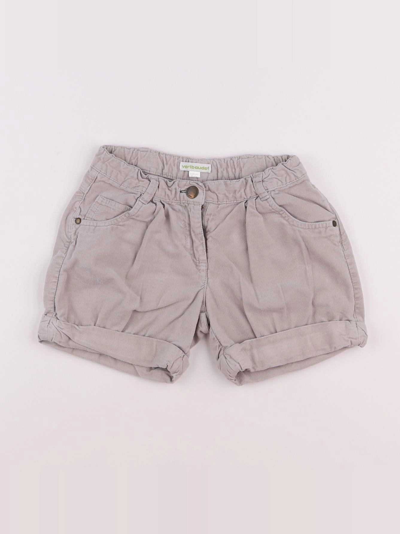 Vertbaudet - short gris - 8 ans