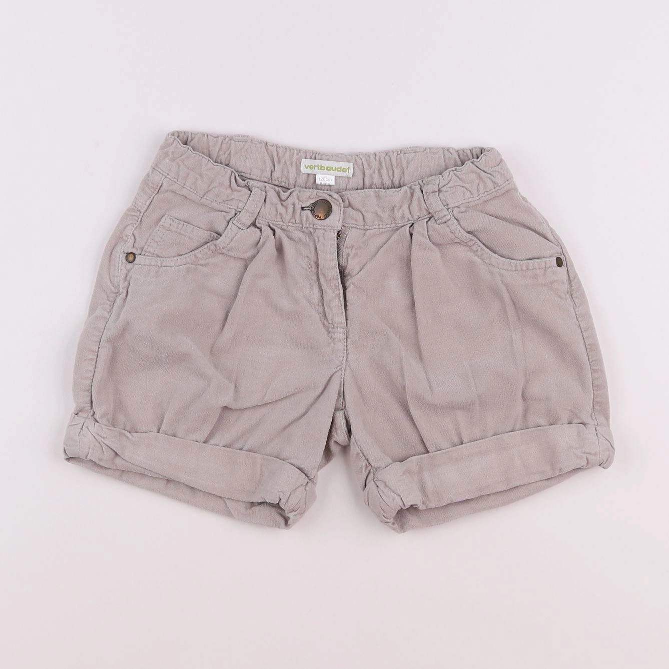 Vertbaudet - short gris - 8 ans