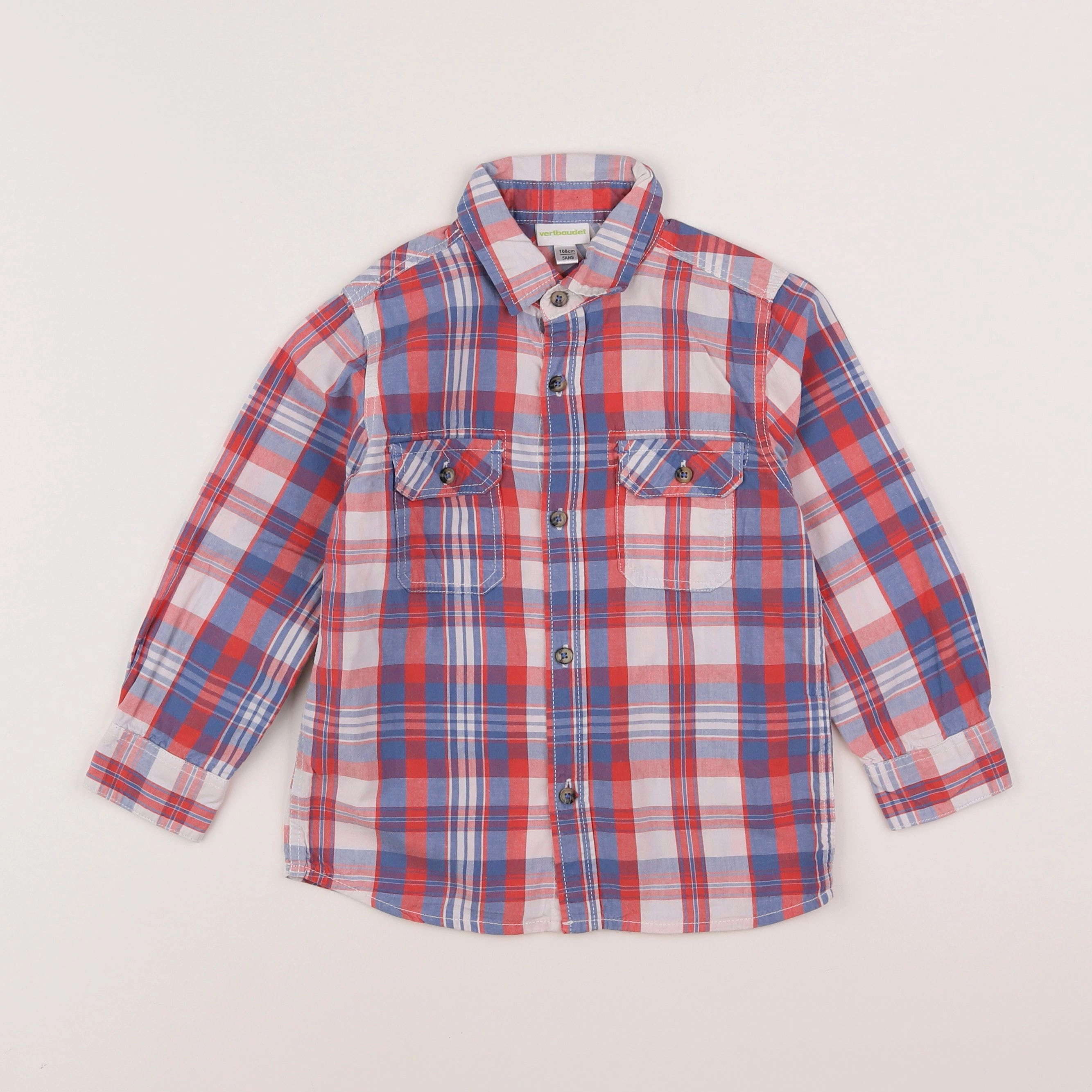 Vertbaudet - chemise bleu - 5 ans