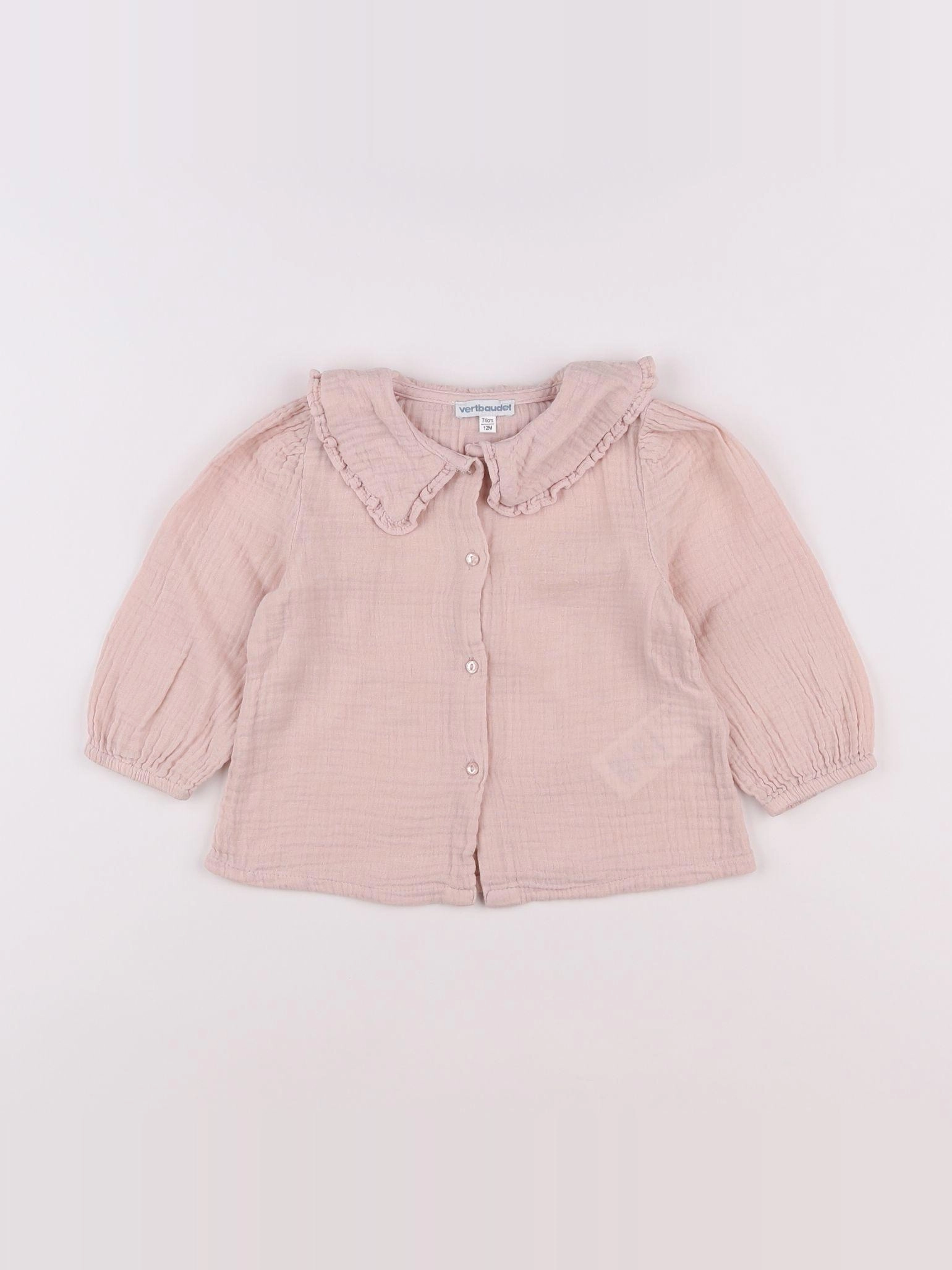 Vertbaudet - blouse rose - 12 mois