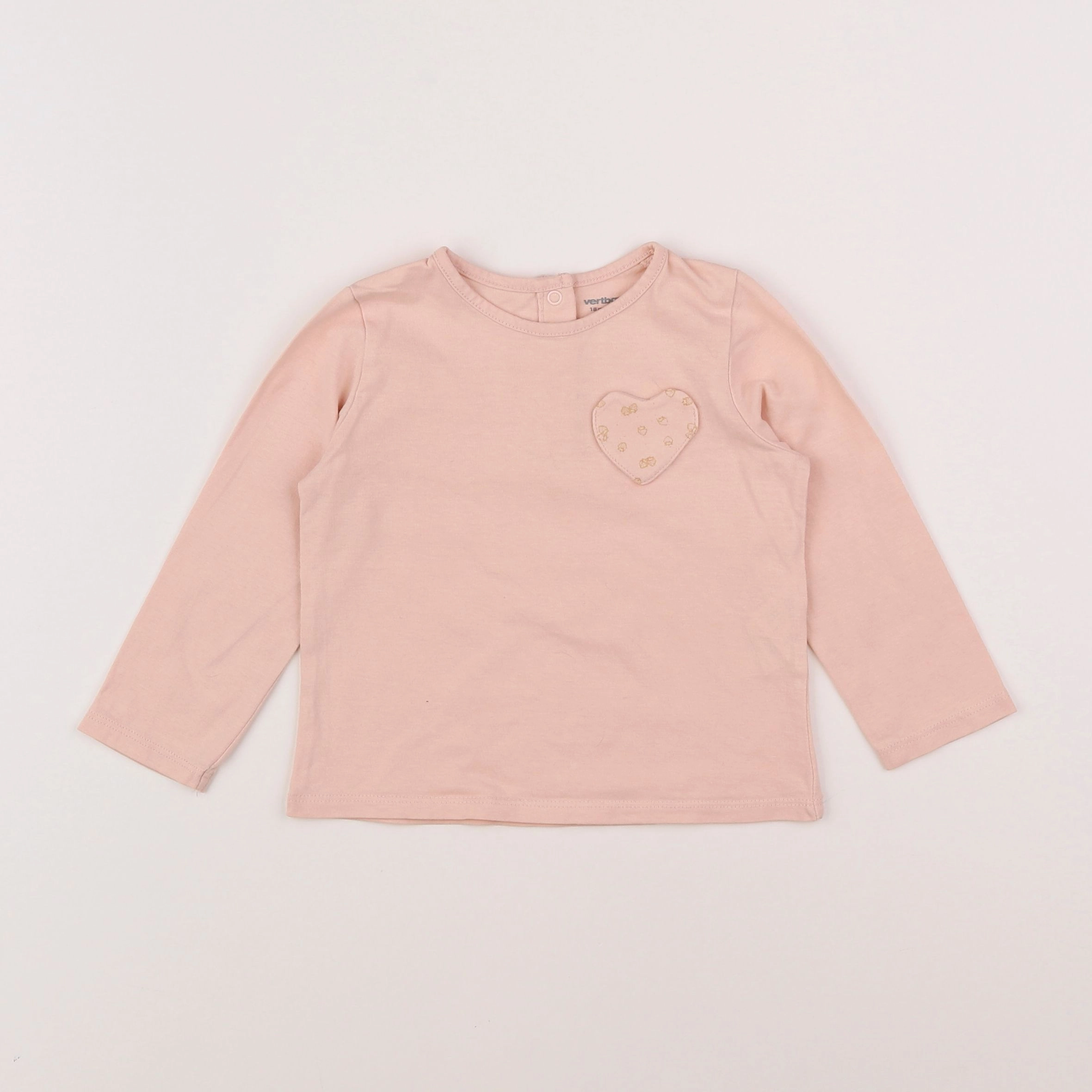 Vertbaudet - tee-shirt rose - 18 mois