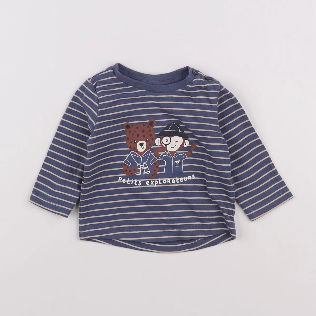 Vertbaudet - tee-shirt bleu - 3 mois
