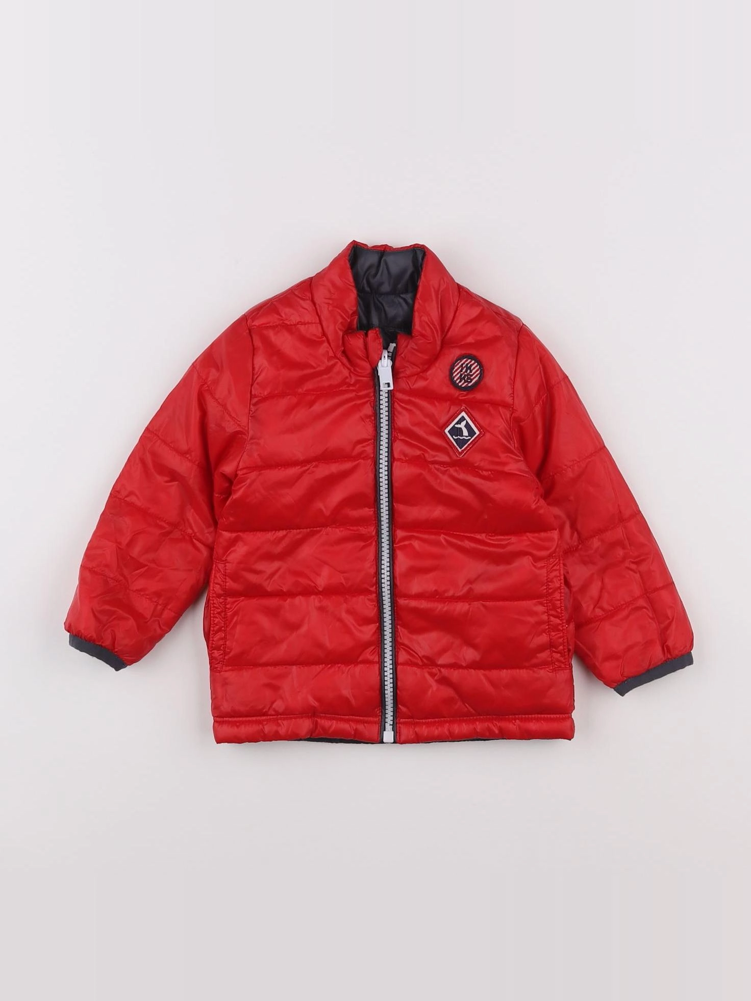 IKKS - doudoune réversible bleu, rouge - 12 mois