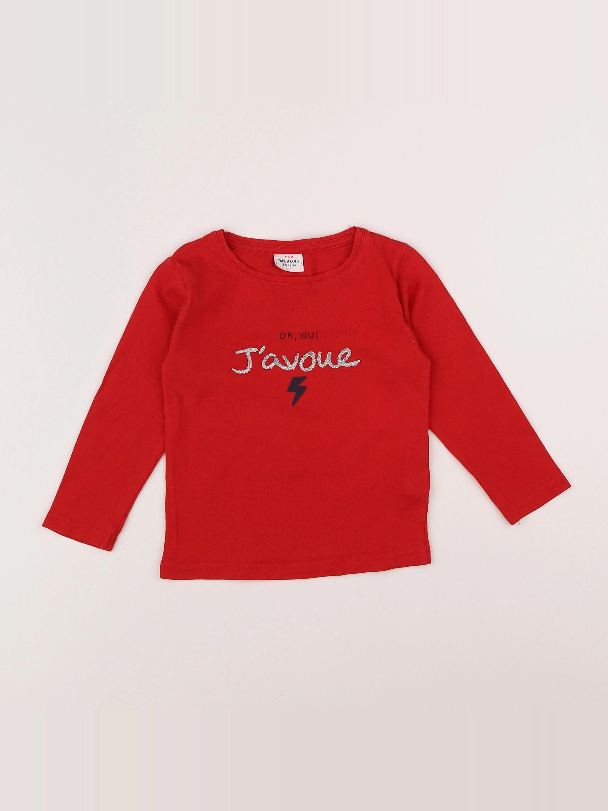 Tape à l'oeil - tee-shirt rouge - 2 ans