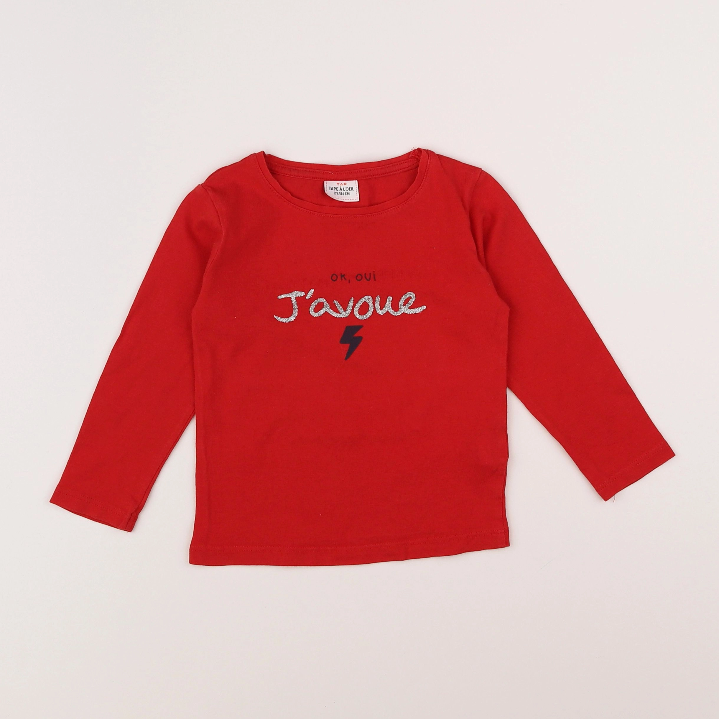 Tape à l'oeil - tee-shirt rouge - 2 ans