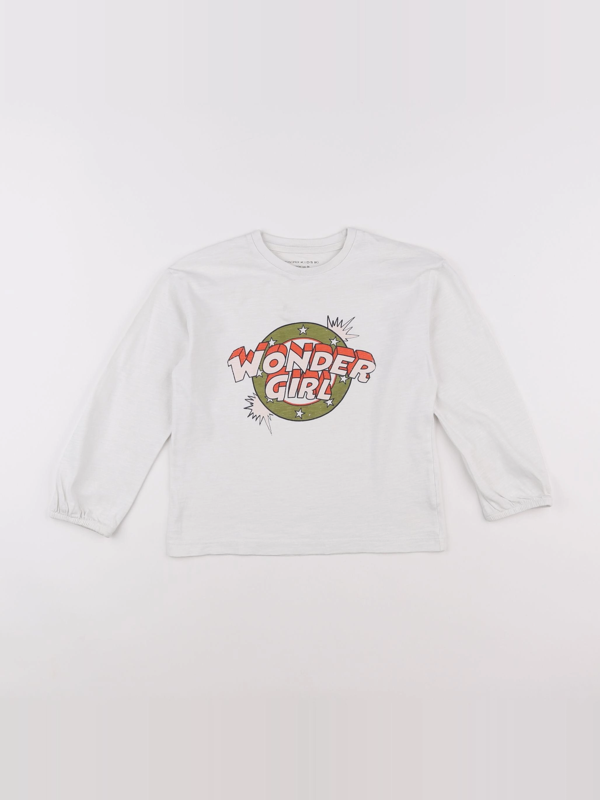 Monoprix - tee-shirt blanc - 6 ans