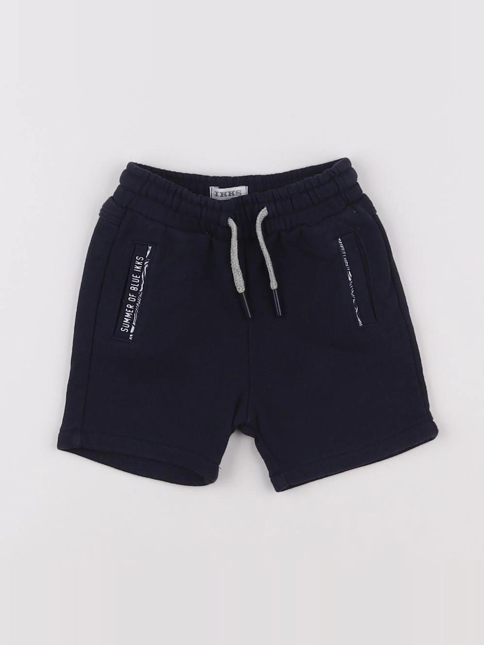 IKKS - short bleu - 12 mois