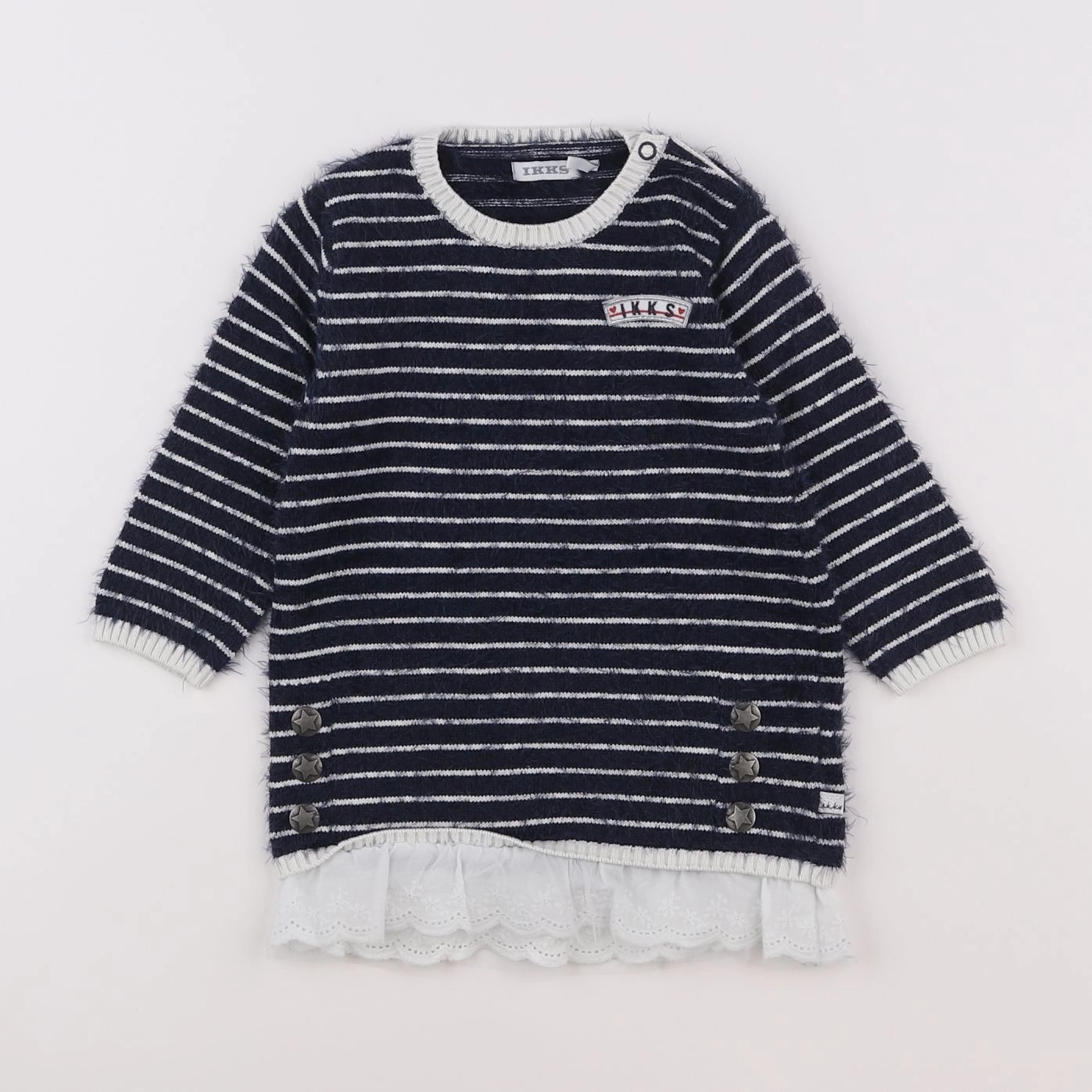 IKKS - robe bleu, blanc - 12 mois