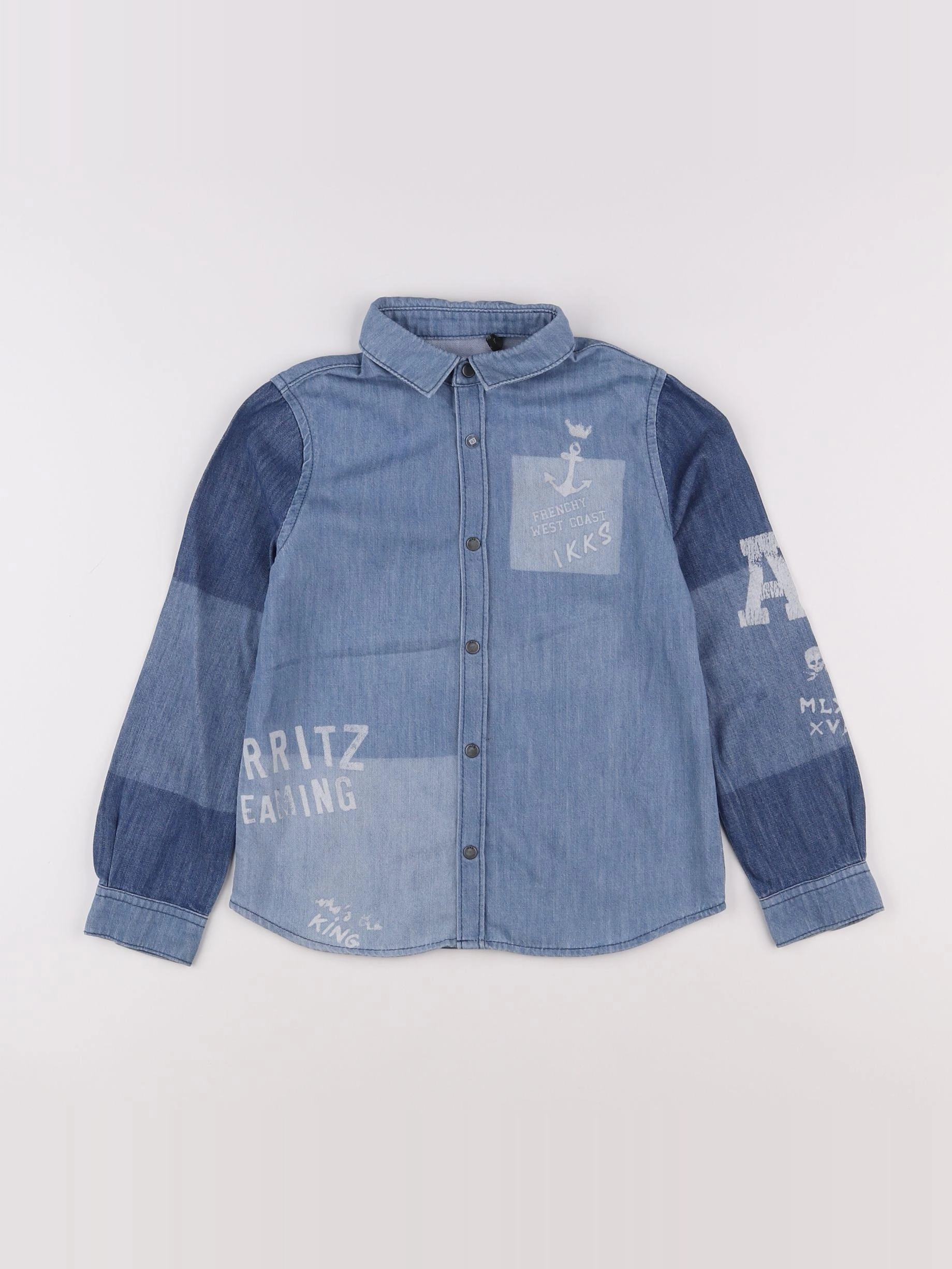 IKKS - chemise bleu - 6 ans