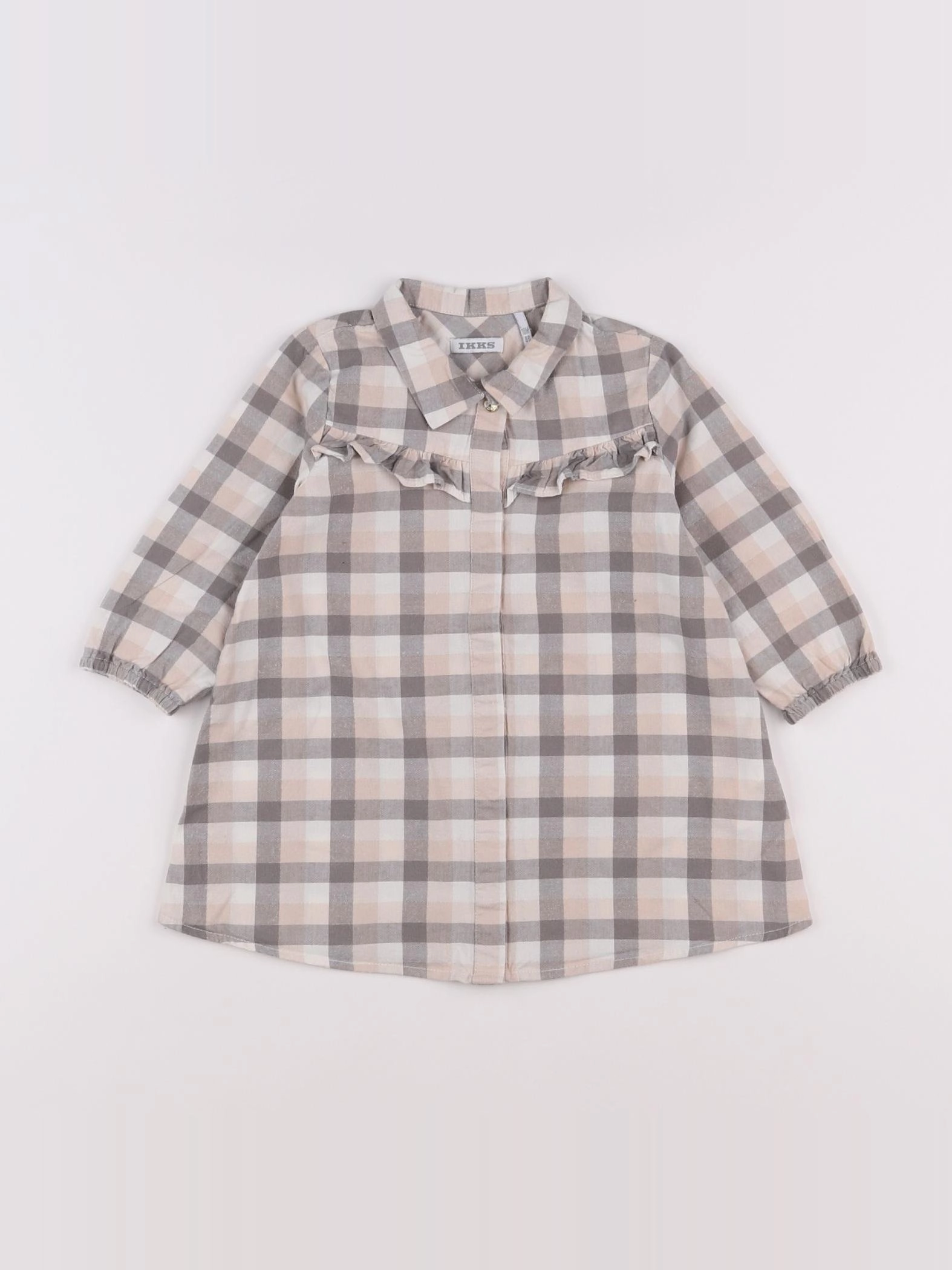 IKKS - robe gris, rose - 18 mois