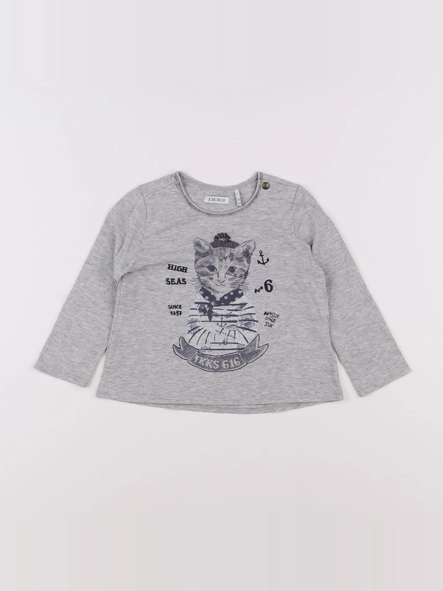 IKKS - tee-shirt gris - 18 mois