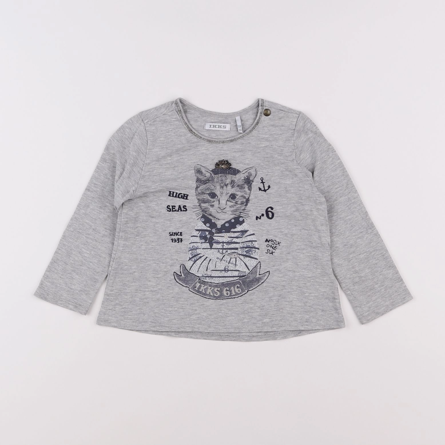 IKKS - tee-shirt gris - 18 mois