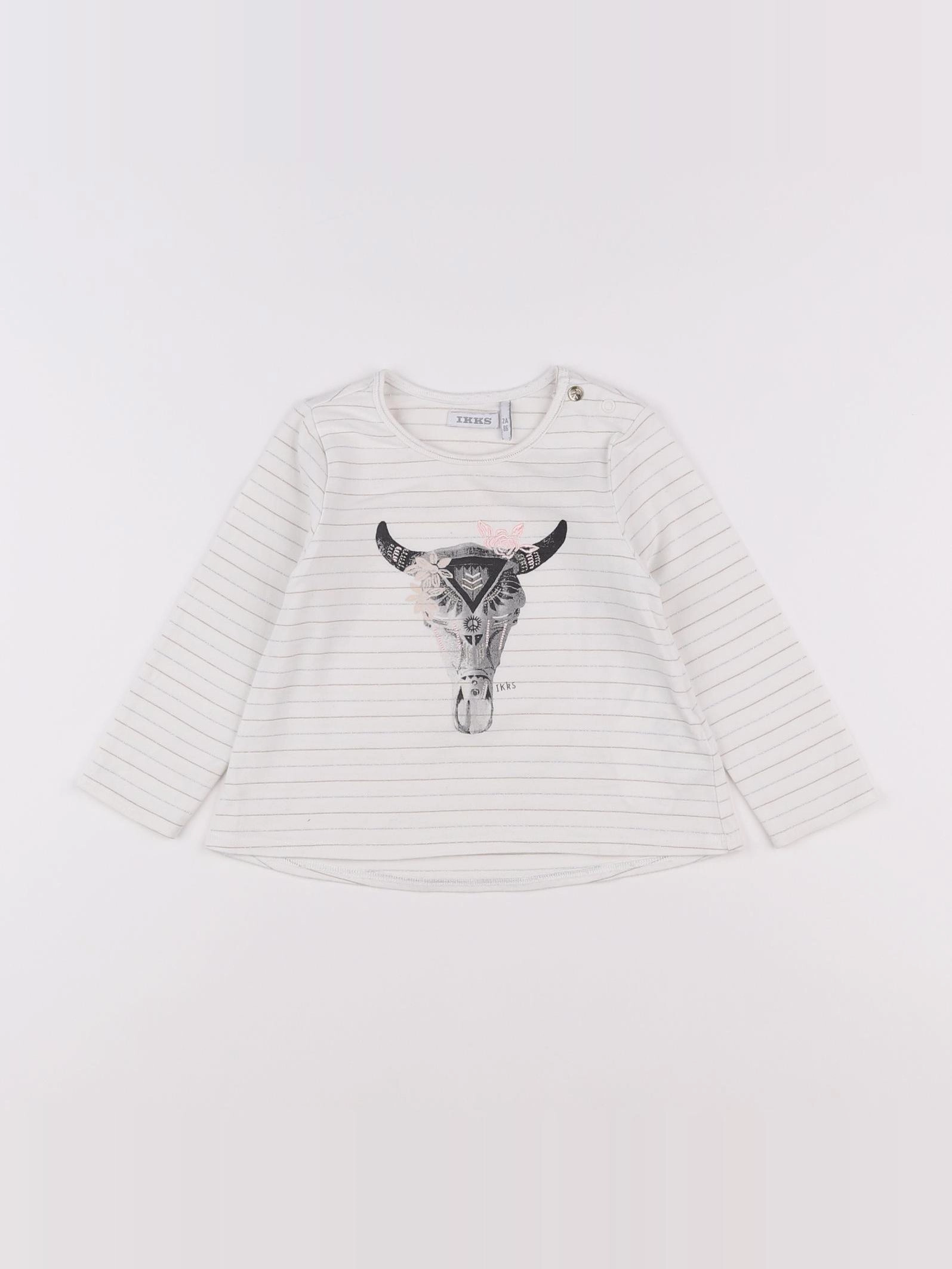 IKKS - tee-shirt blanc, or - 2 ans