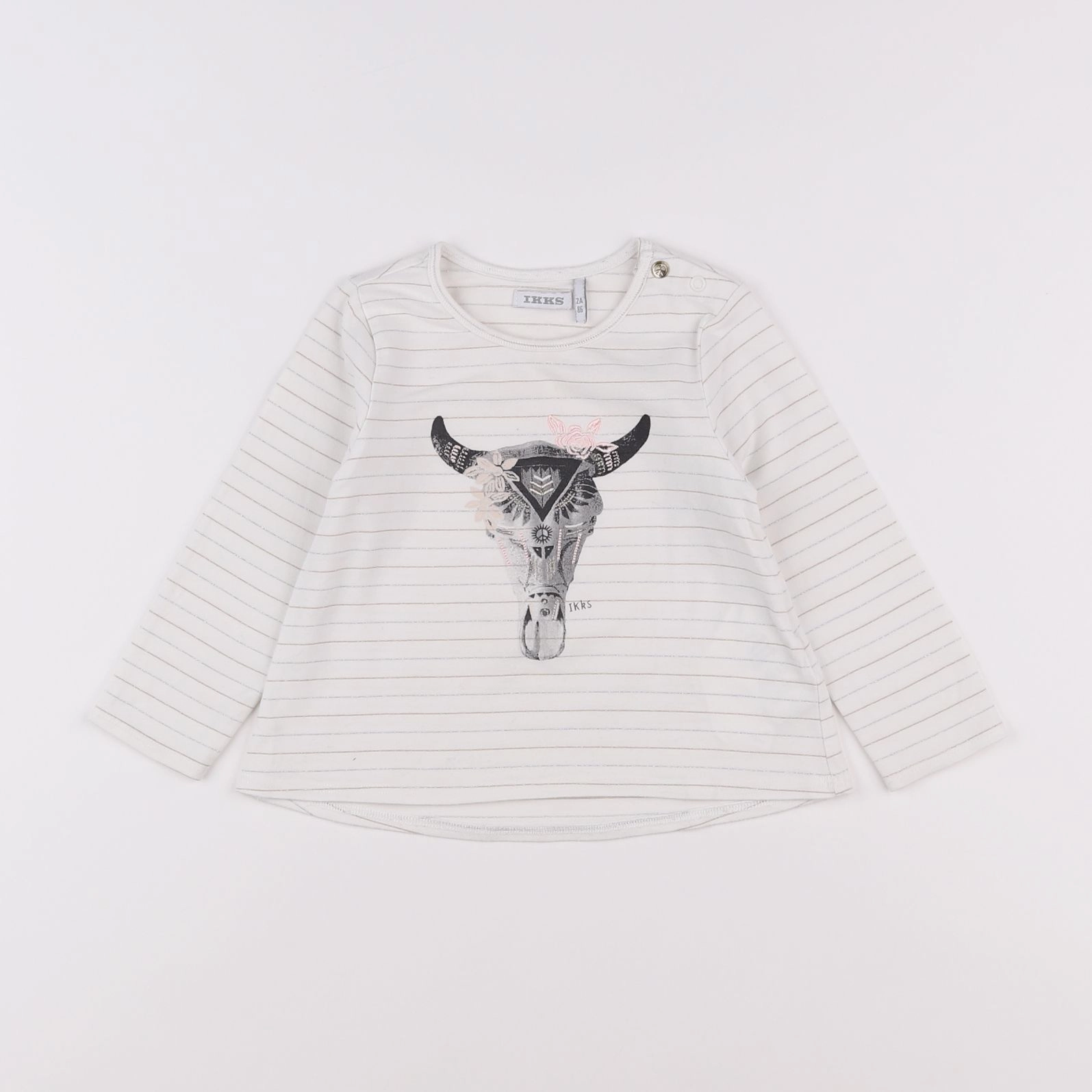 IKKS - tee-shirt blanc, or - 2 ans