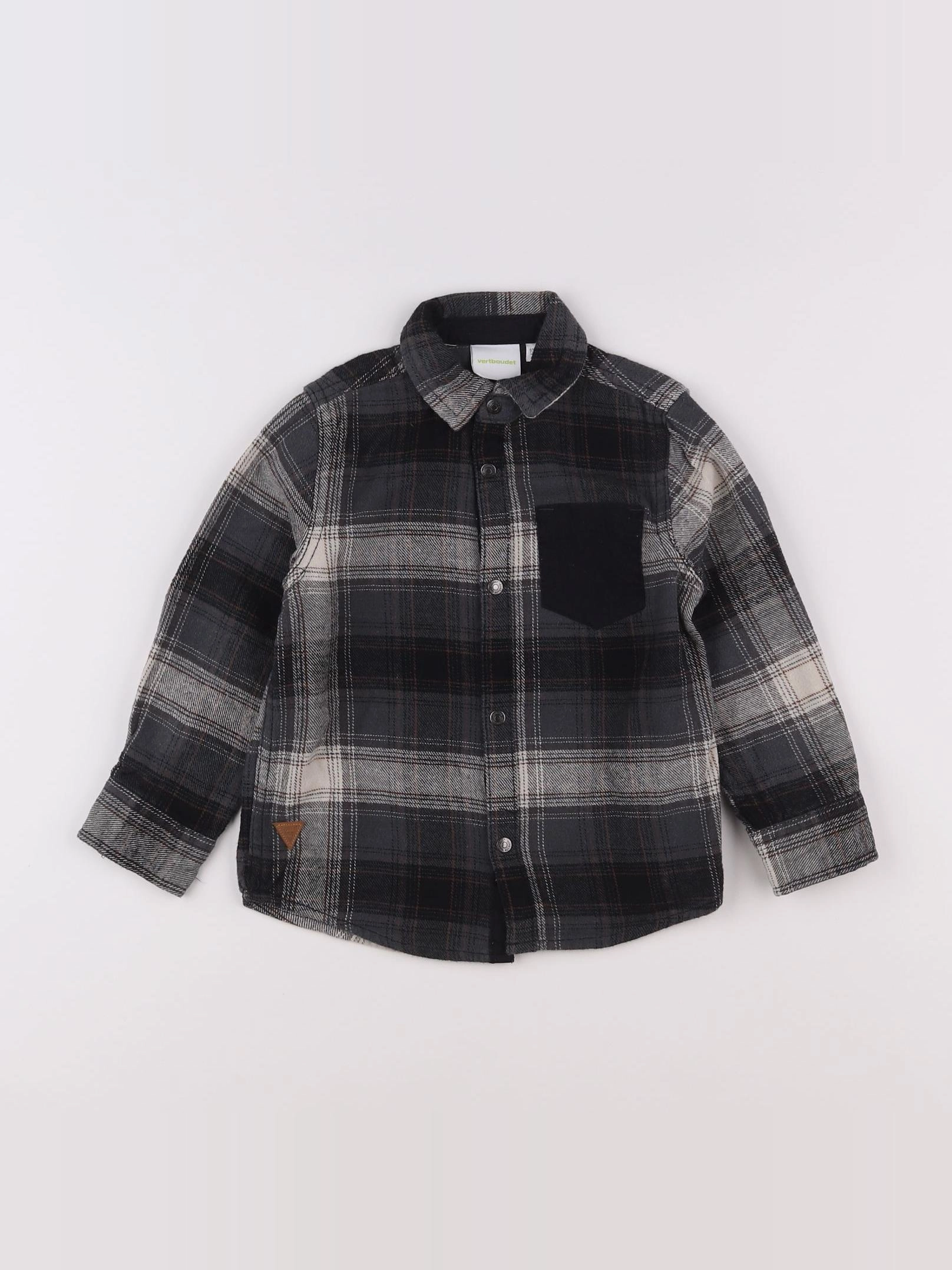 Vertbaudet - chemise gris - 4 ans