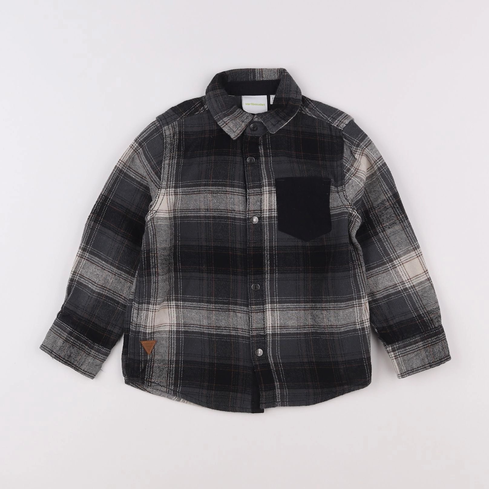 Vertbaudet - chemise gris - 4 ans