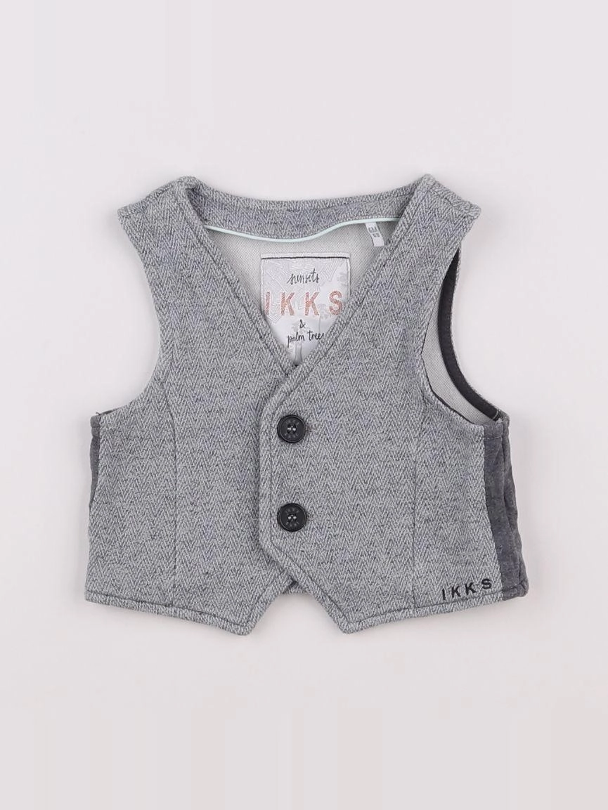 IKKS - gilet gris - 6 mois