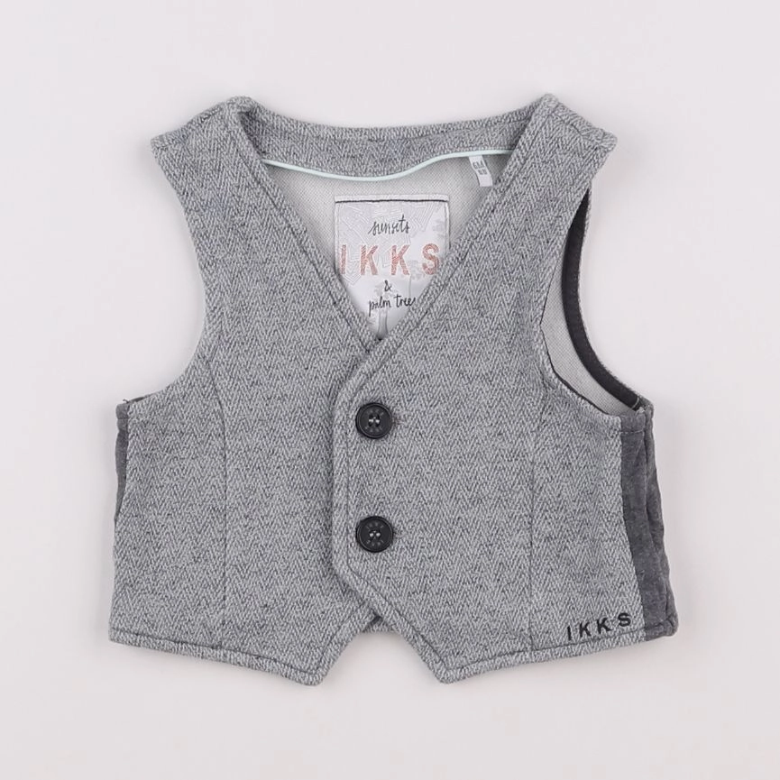 IKKS - gilet gris - 6 mois