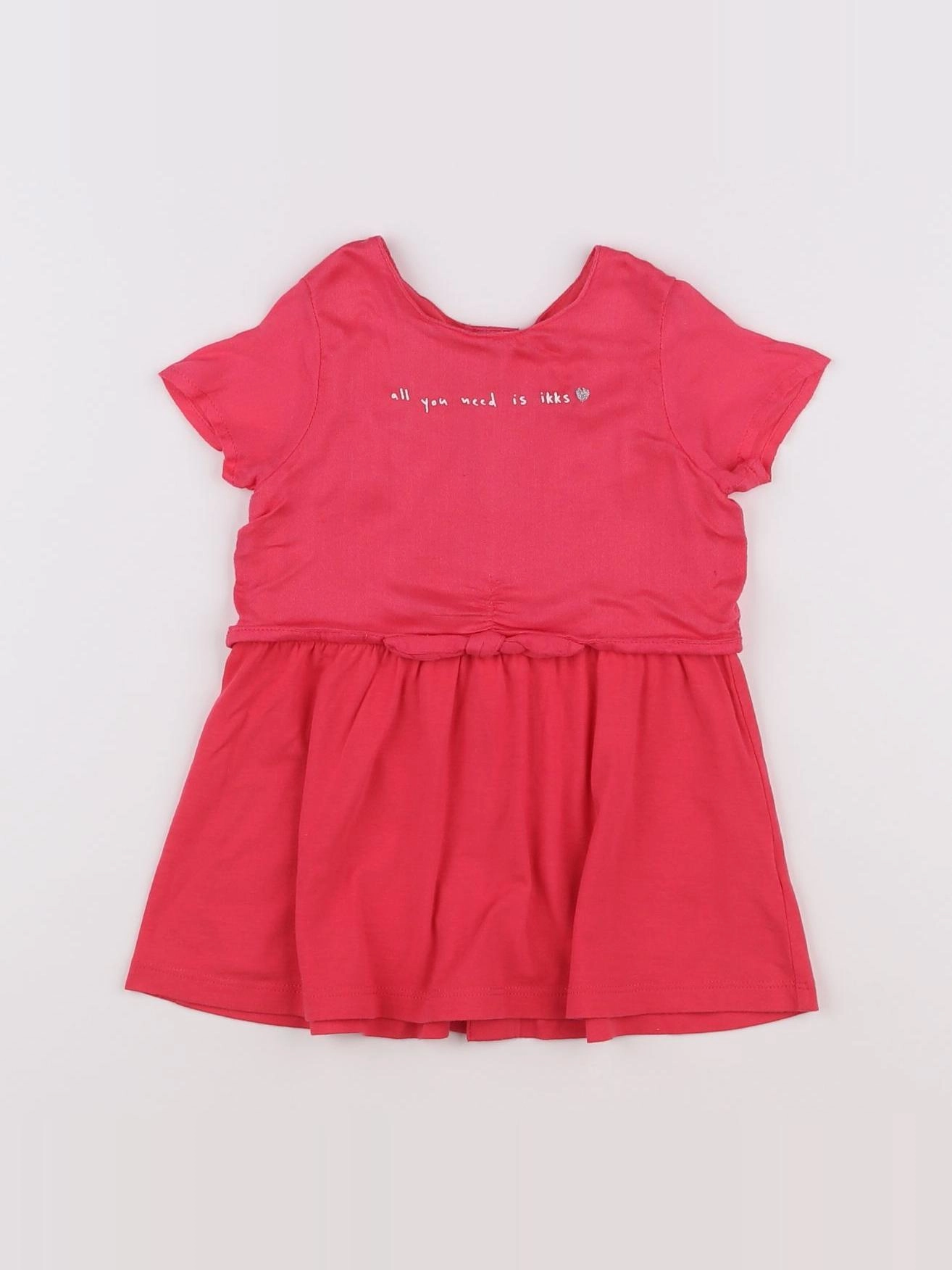 IKKS - robe rose - 12 mois