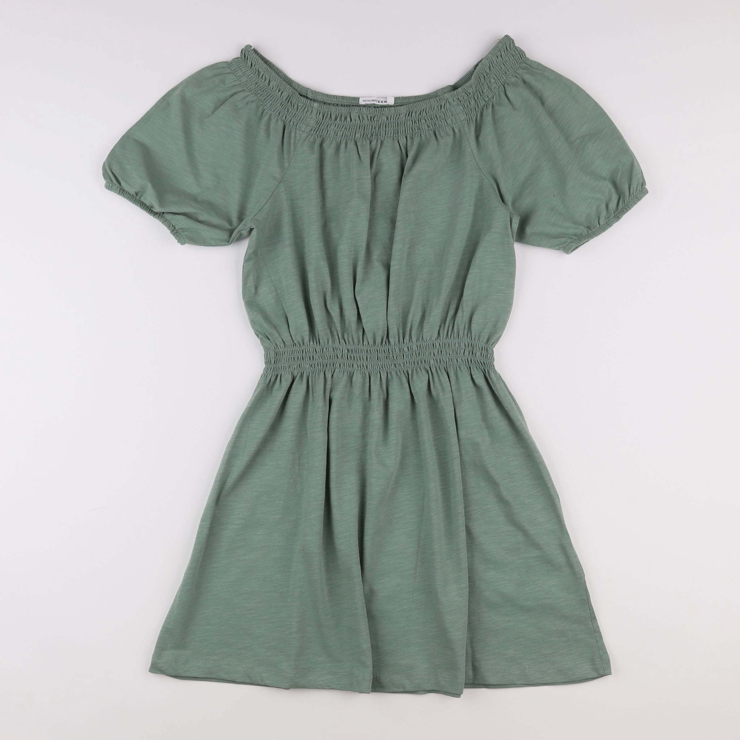 Monoprix - robe vert - 14 ans