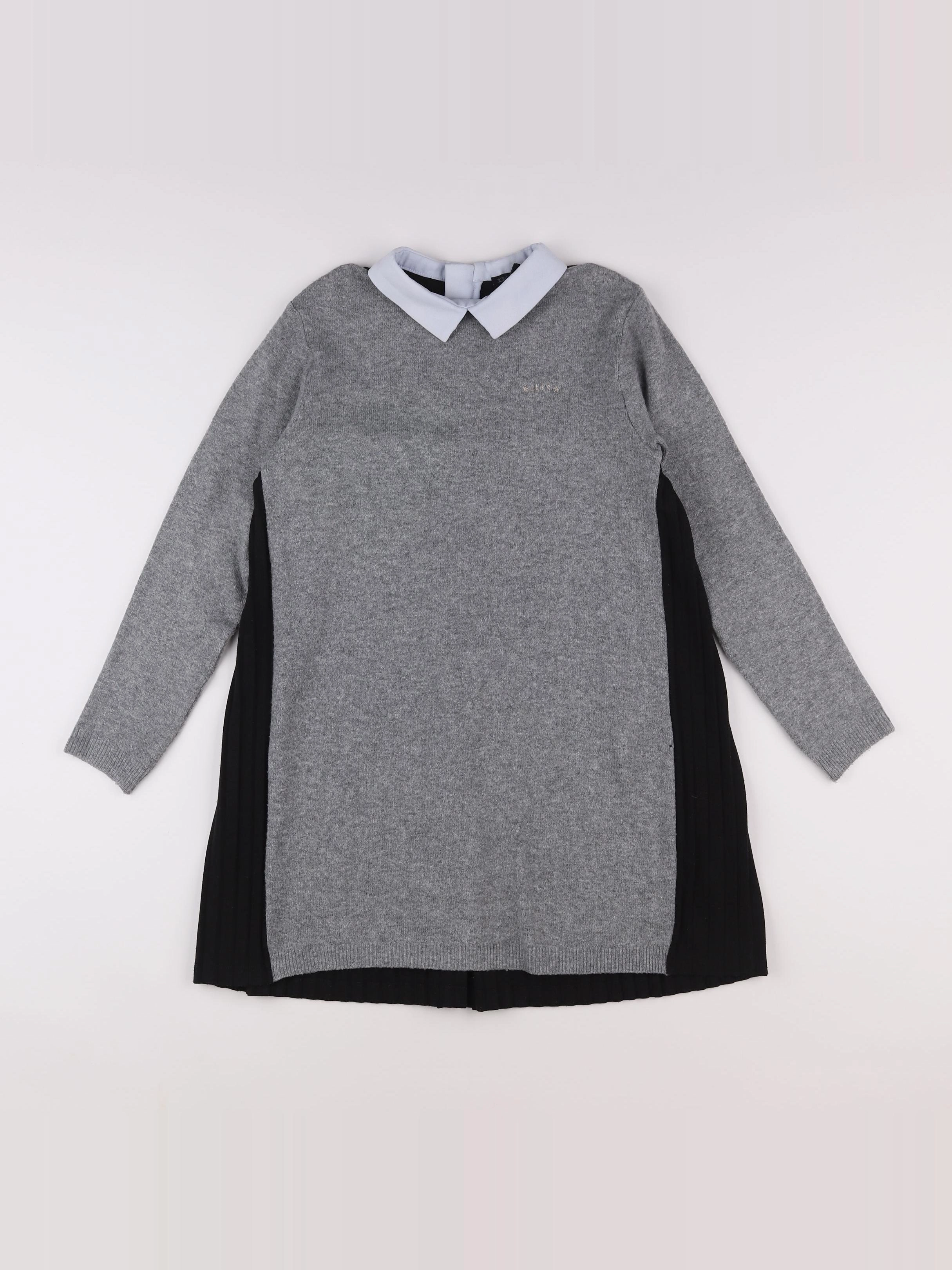 IKKS - robe gris - 10 ans